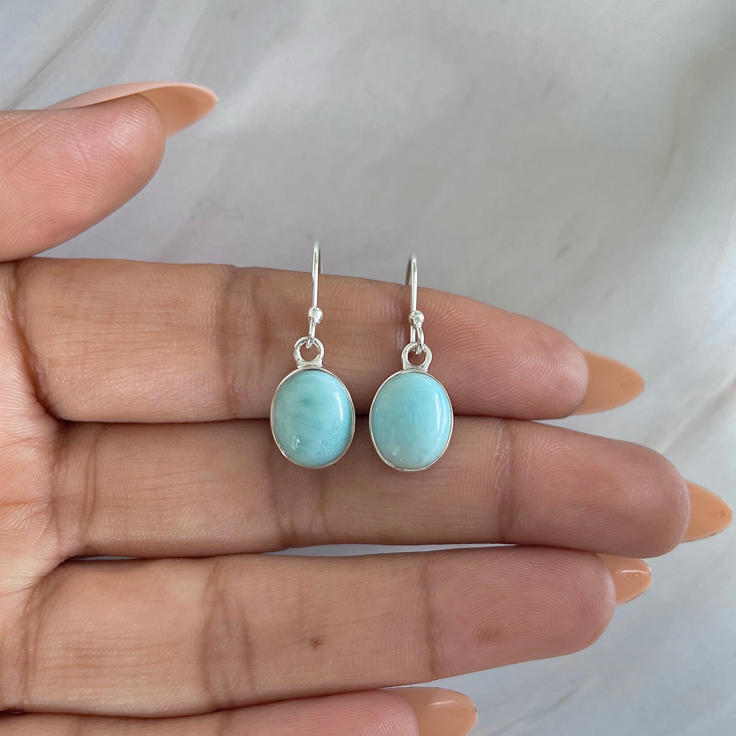 Larimar Earring-(LAR-E-1383.)