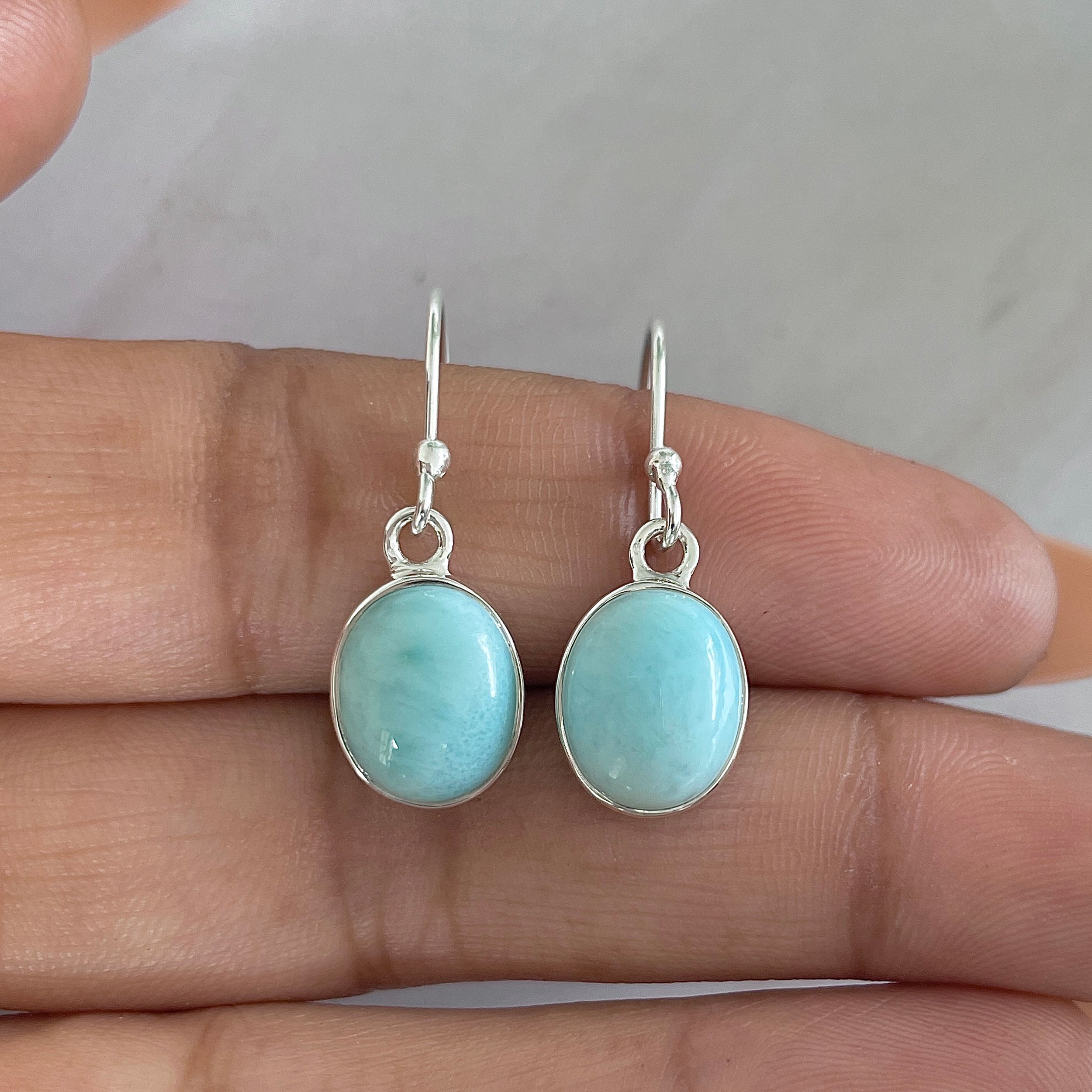 Larimar Earring-(LAR-E-1383.)