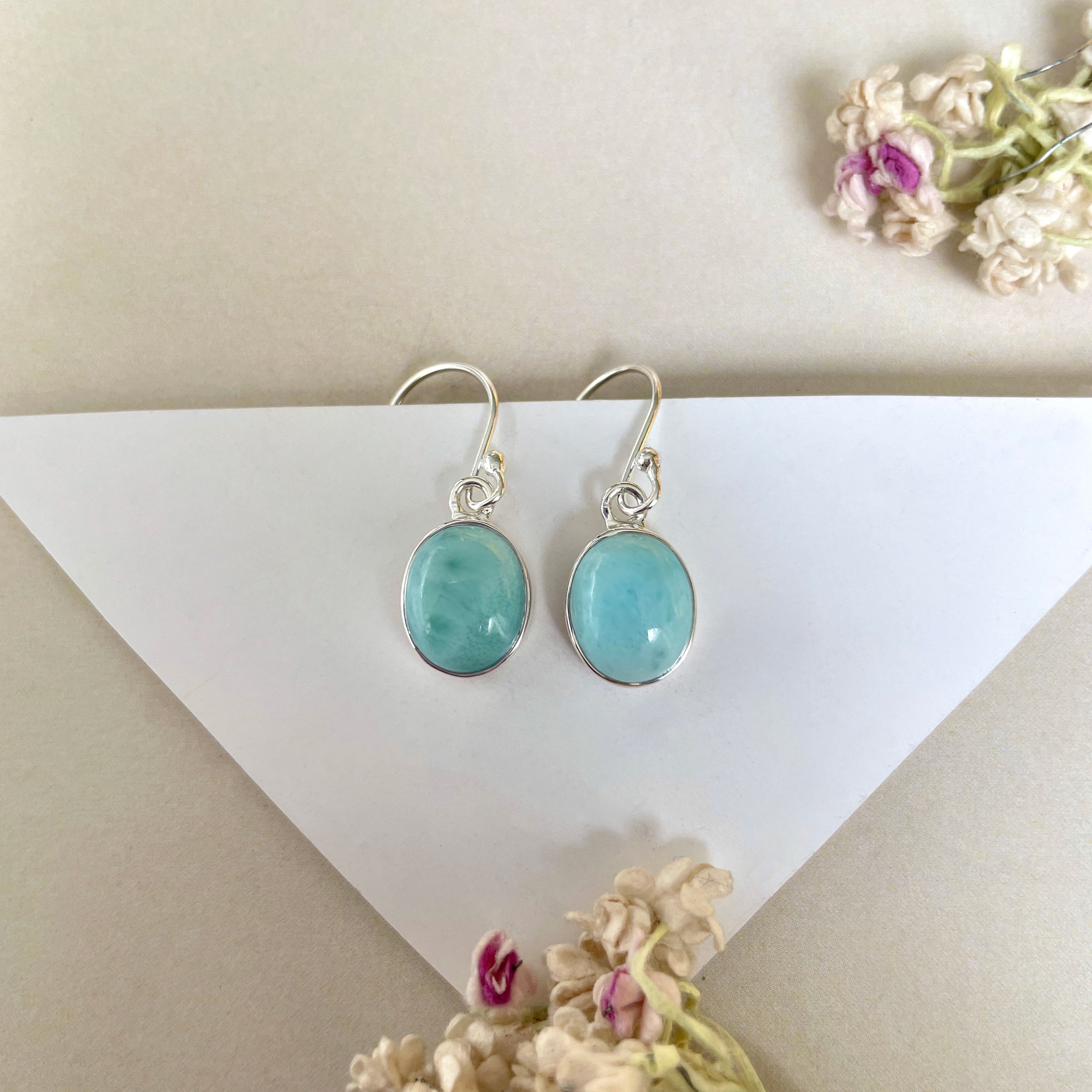 Larimar Earring-(LAR-E-1383.)