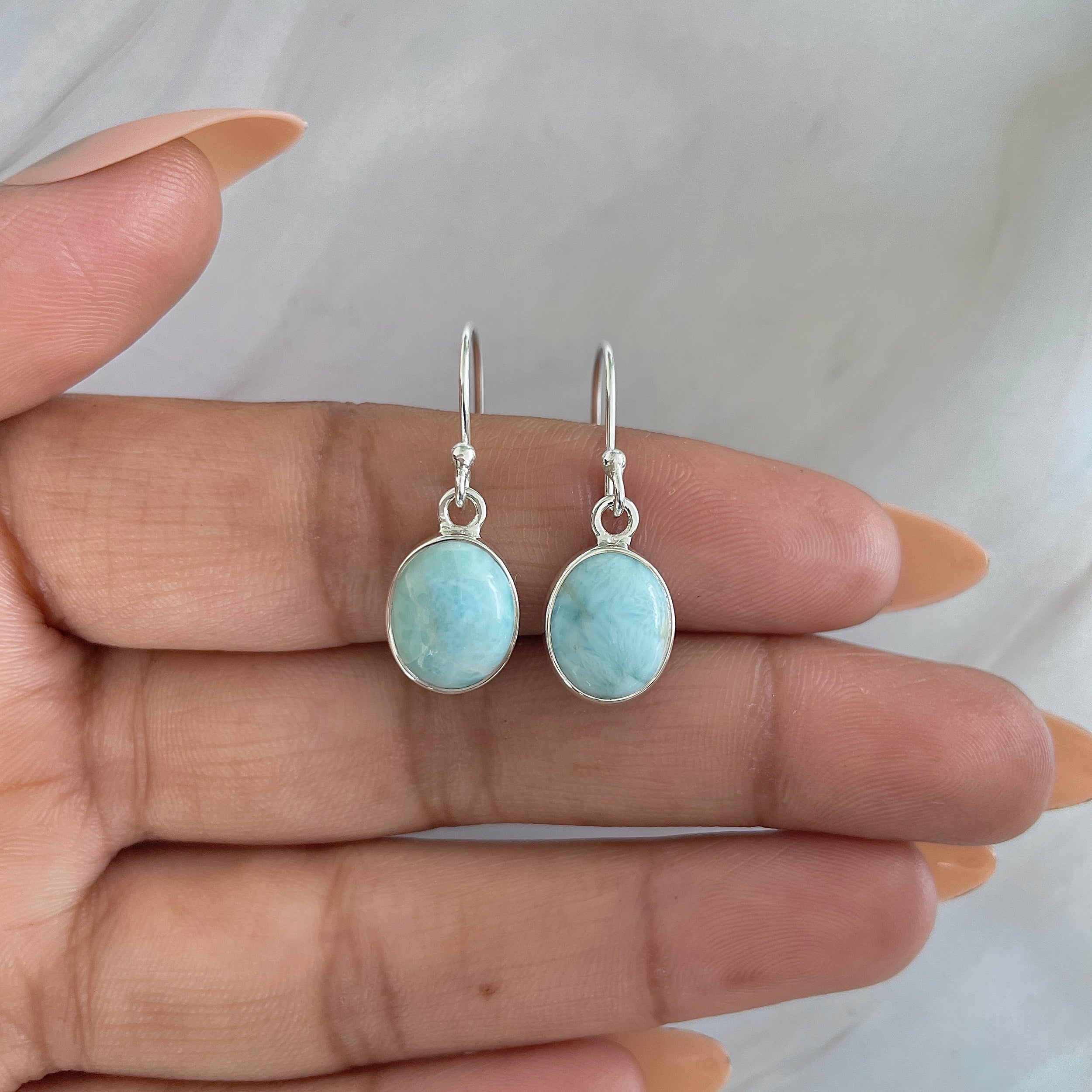 Larimar Earring-(LAR-E-1384.)