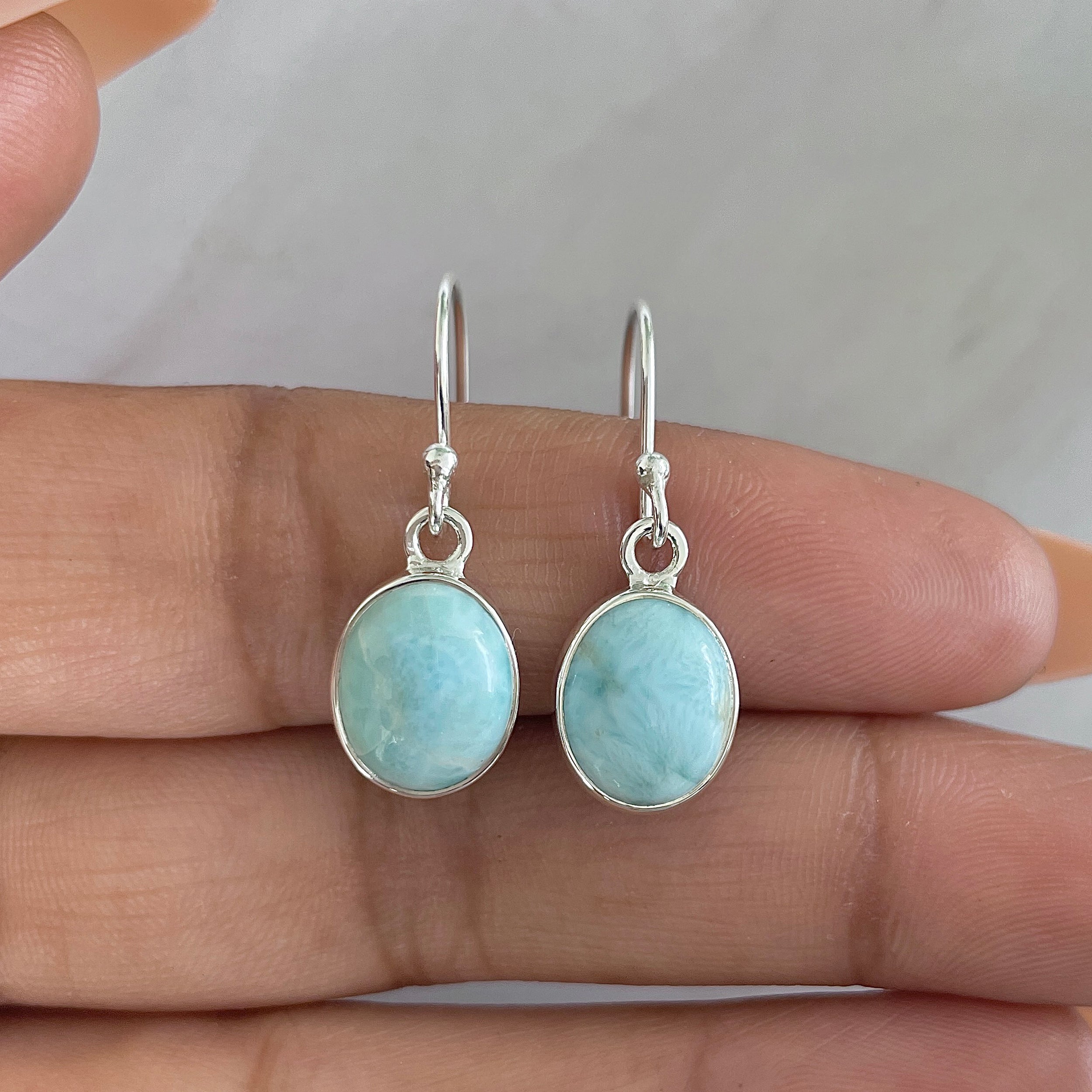 Larimar Earring-(LAR-E-1384.)