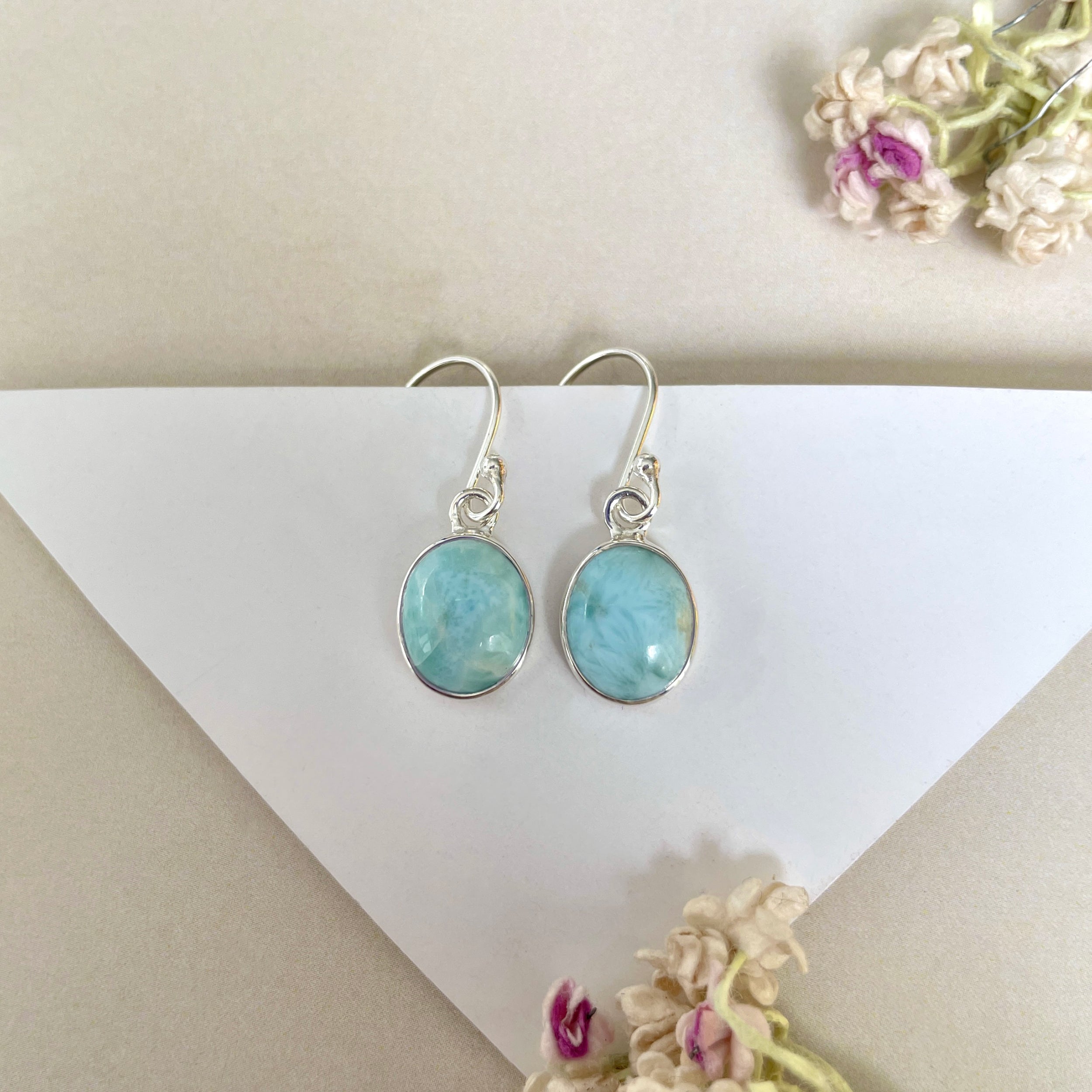 Larimar Earring-(LAR-E-1384.)