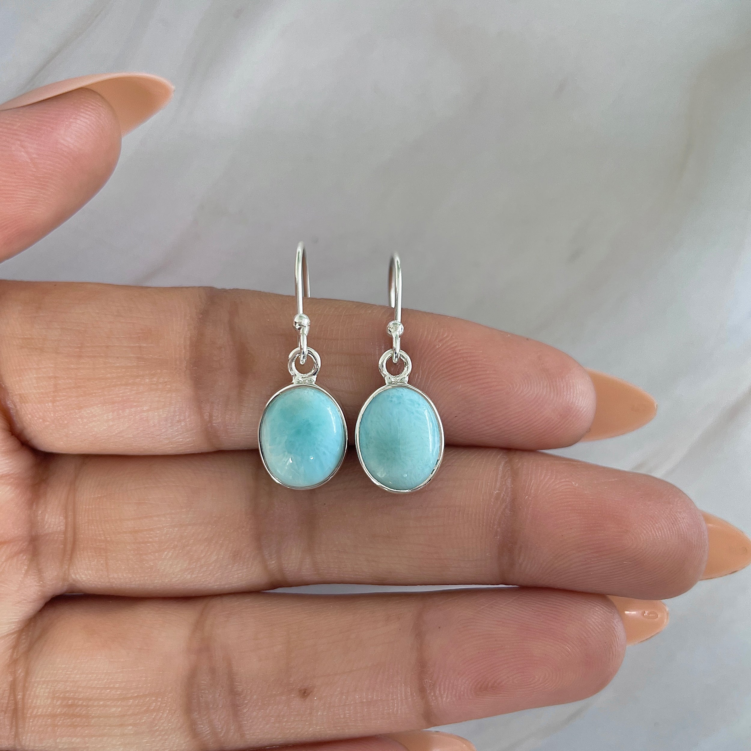 Larimar Earring-(LAR-E-1385.)
