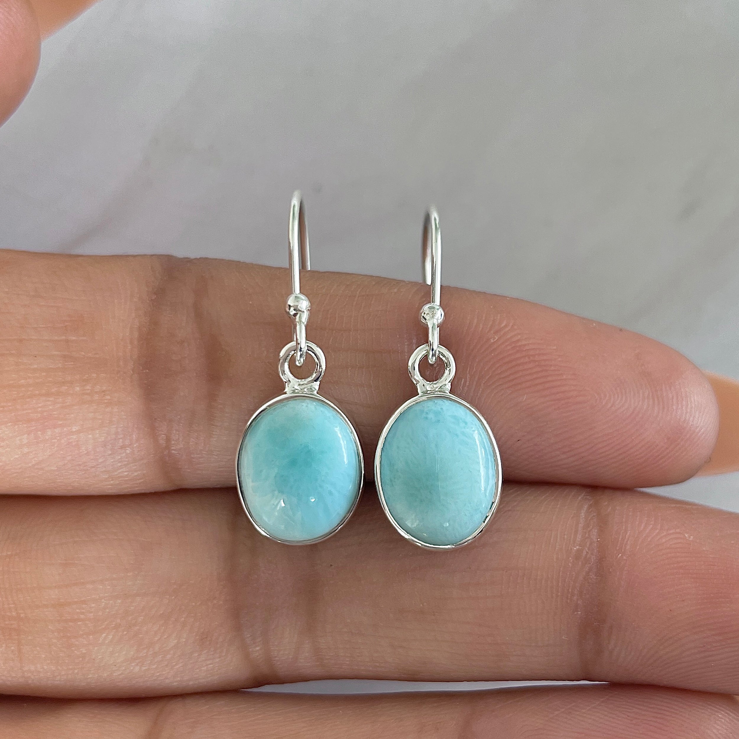 Larimar Earring-(LAR-E-1385.)
