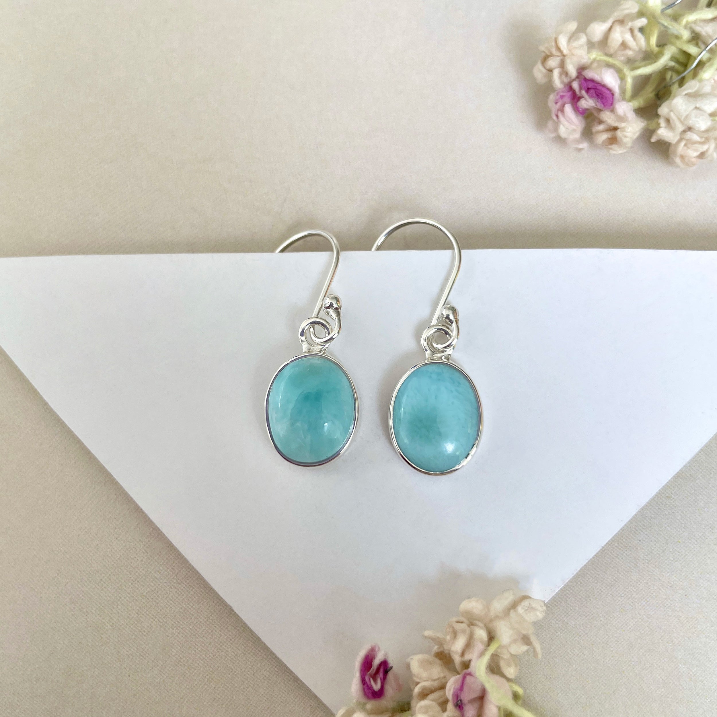 Larimar Earring-(LAR-E-1385.)