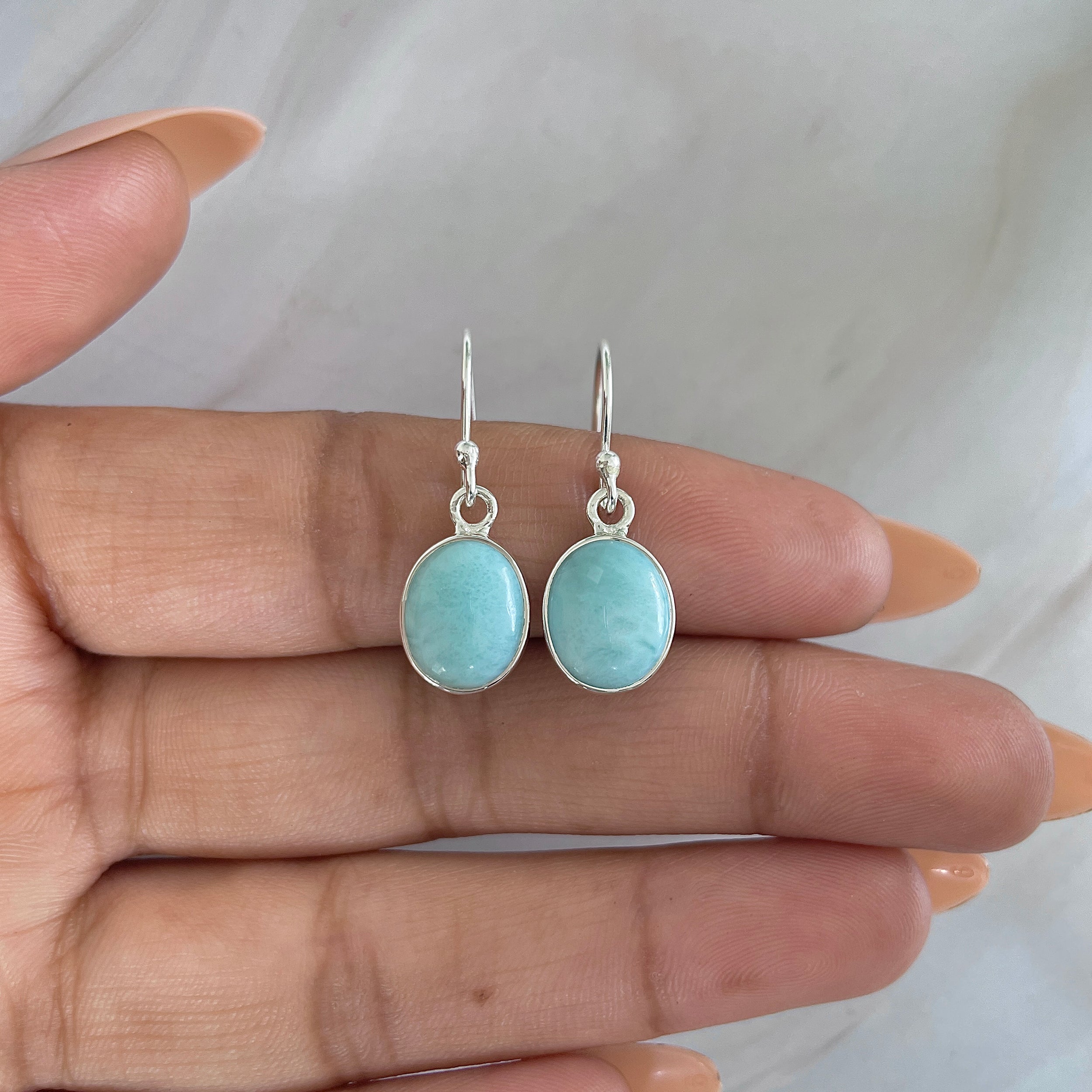 Larimar Earring-(LAR-E-1386.)