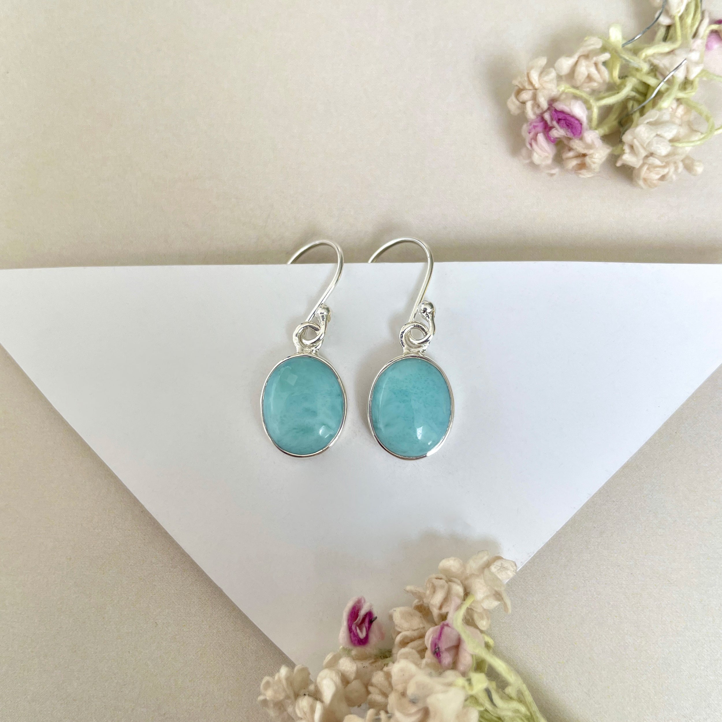 Larimar Earring-(LAR-E-1386.)