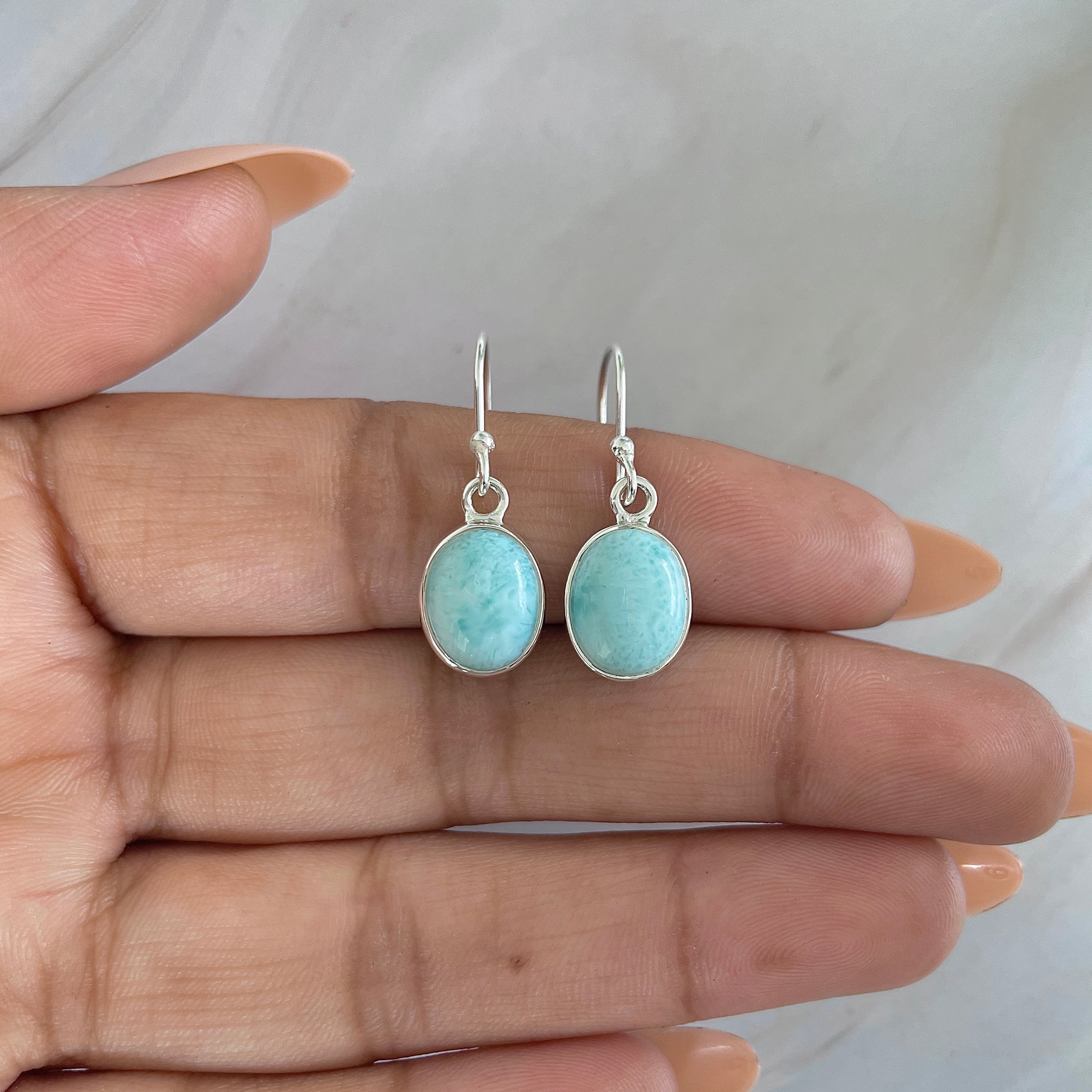 Larimar Earring-(LAR-E-1387.)