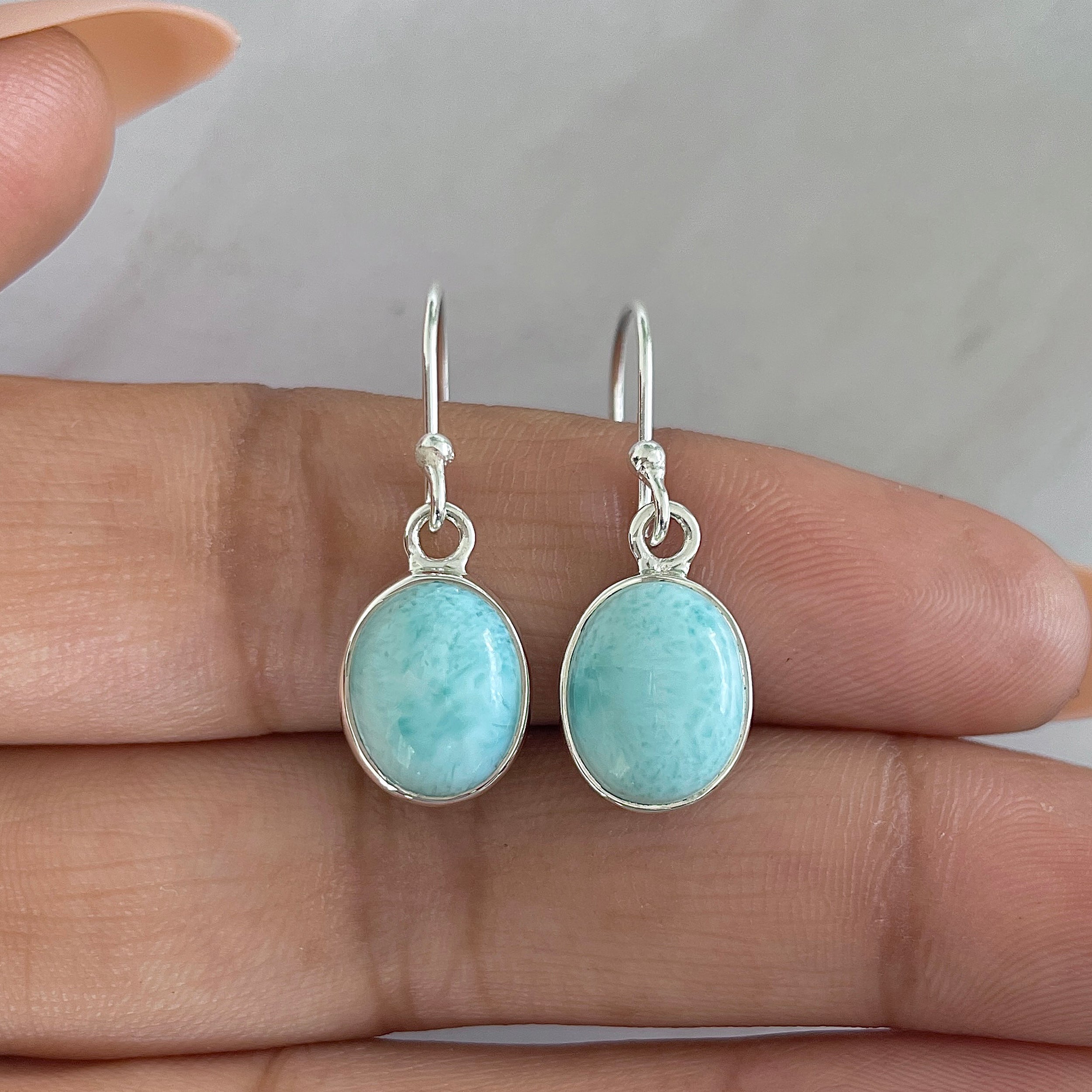 Larimar Earring-(LAR-E-1387.)