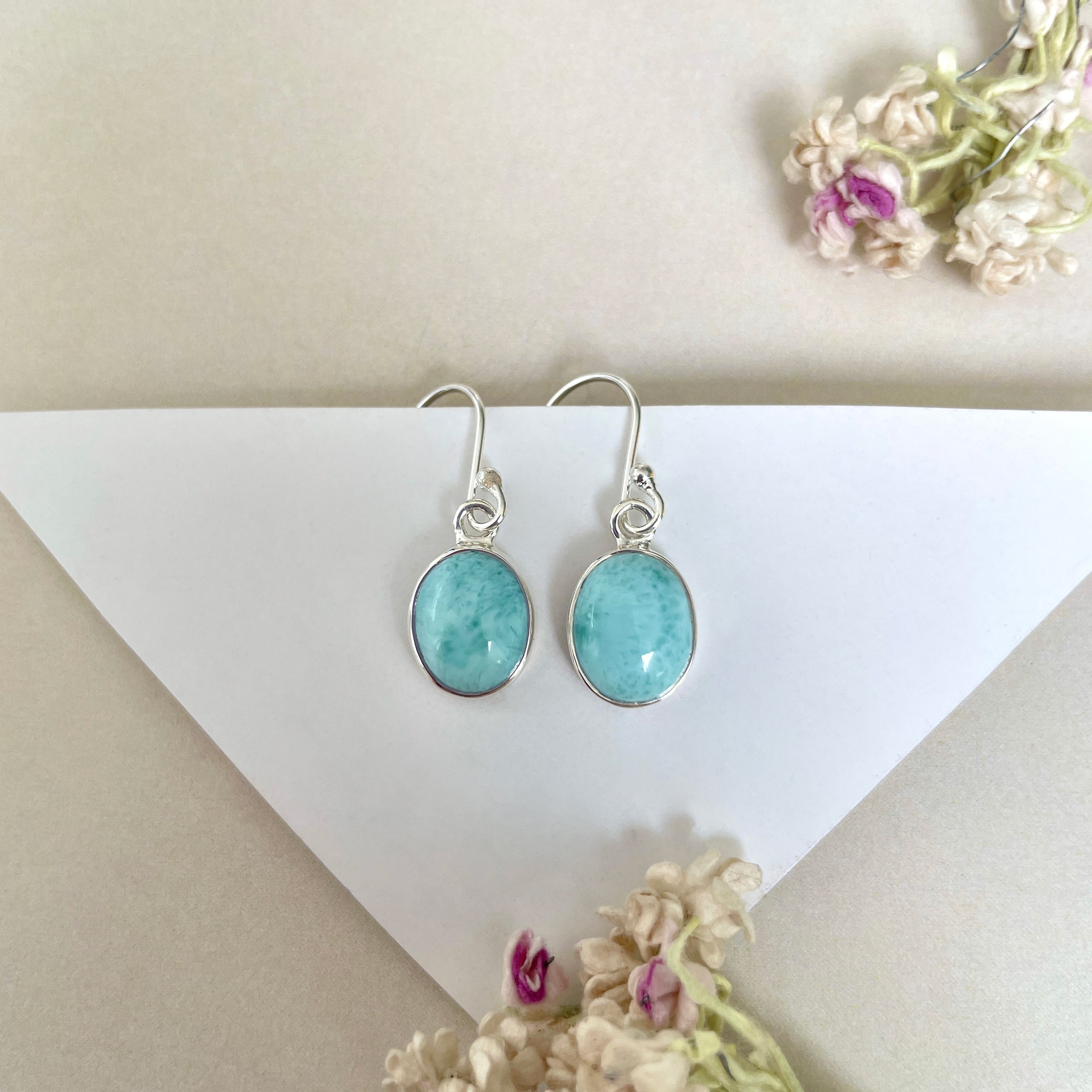Larimar Earring-(LAR-E-1387.)