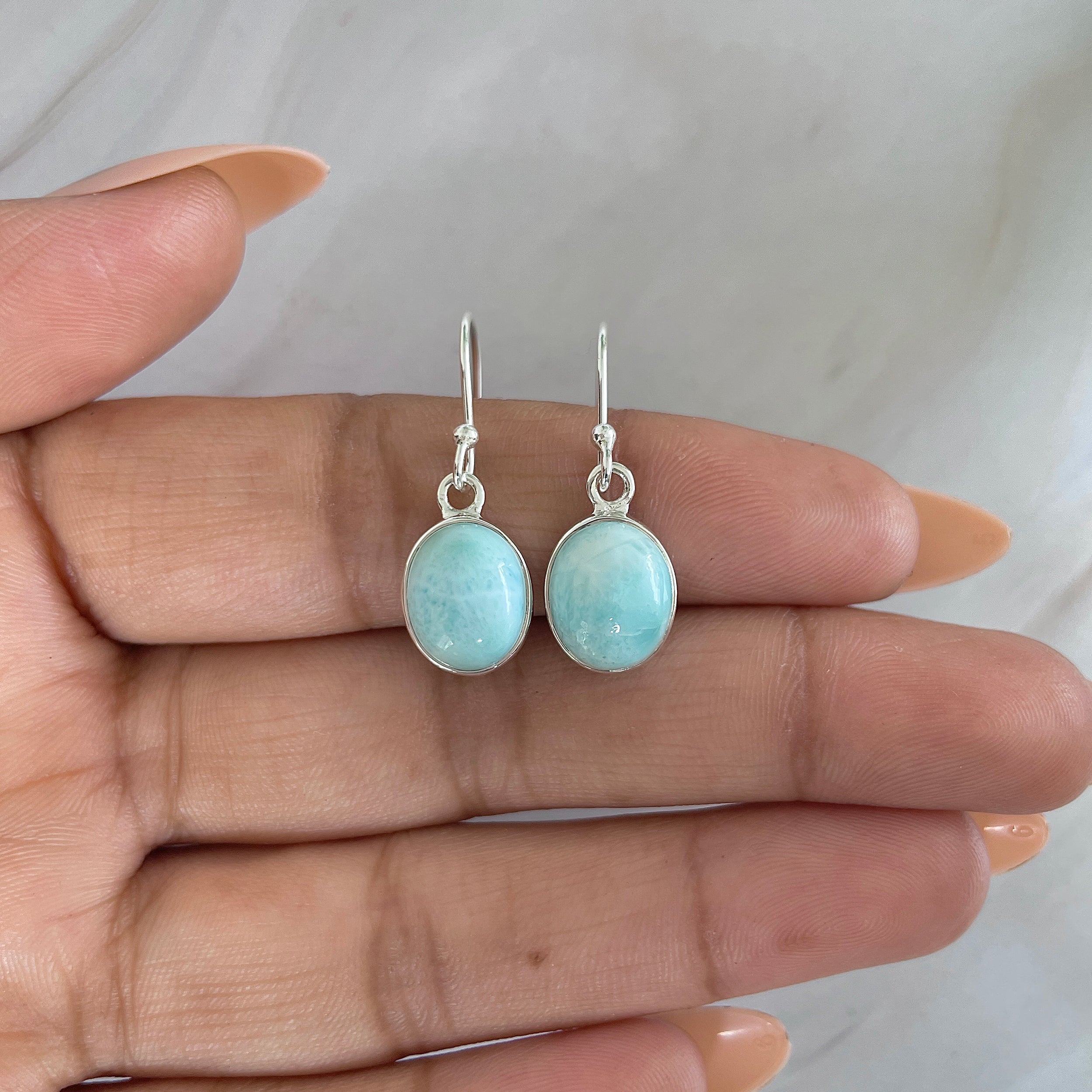 Larimar Earring-(LAR-E-1388.)