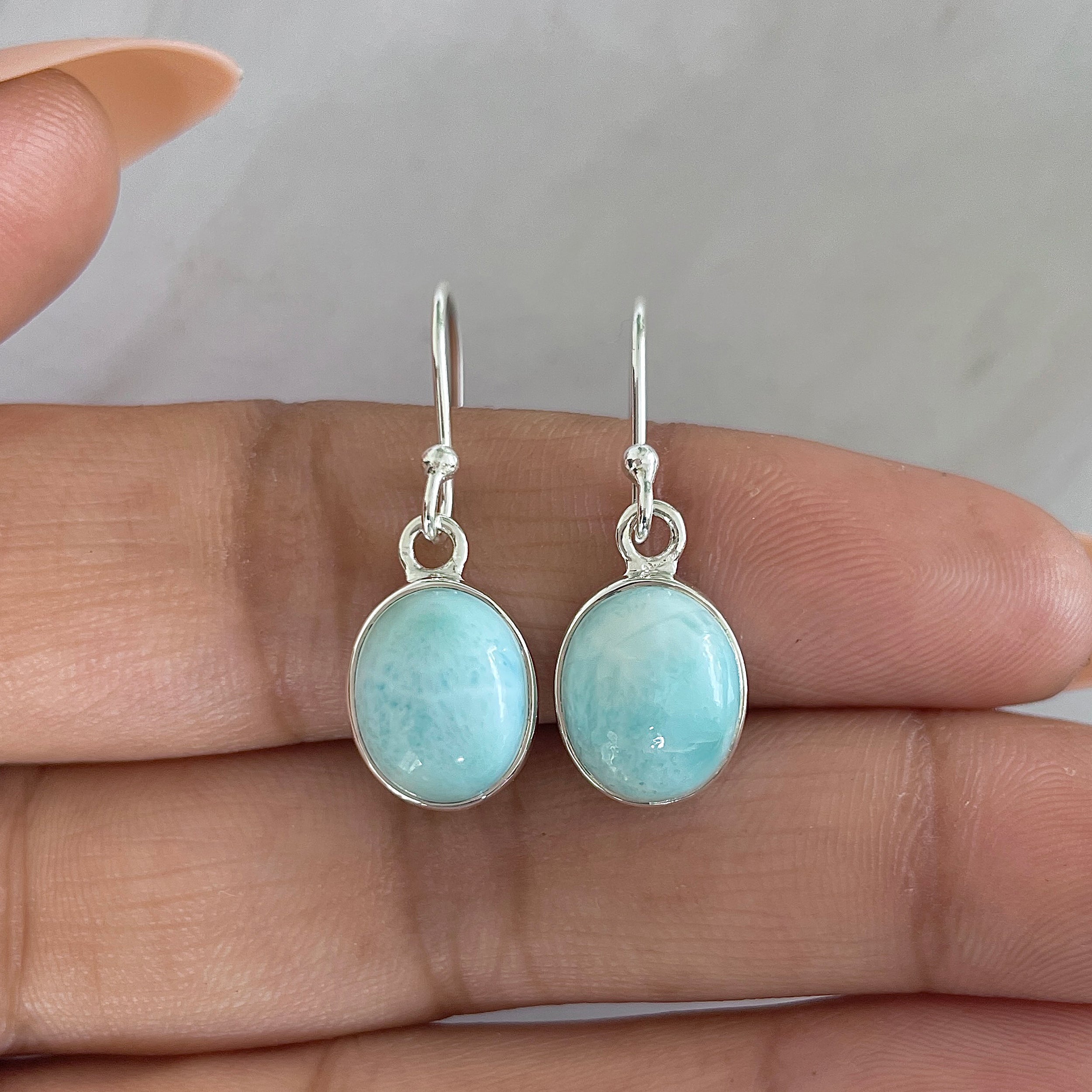 Larimar Earring-(LAR-E-1388.)