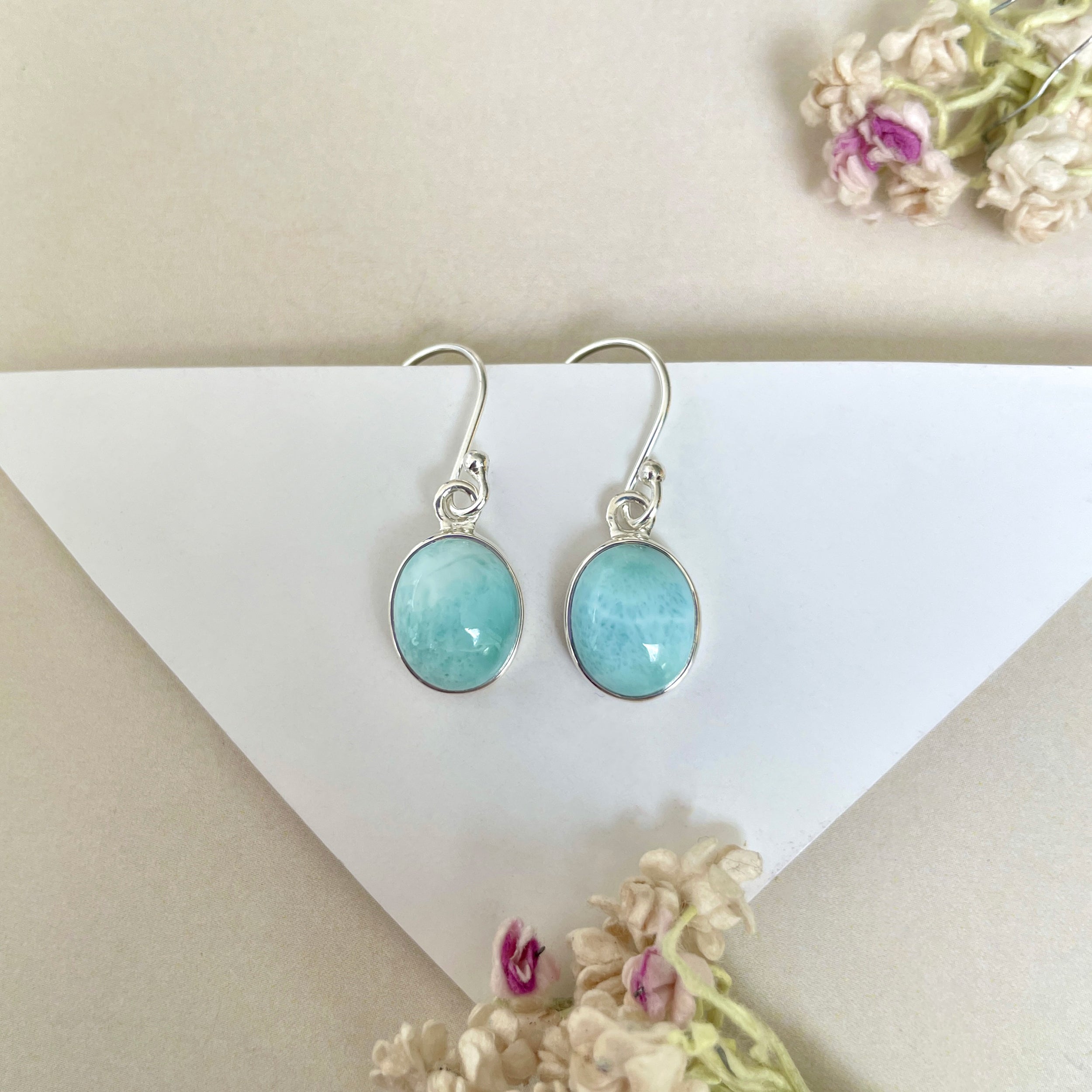 Larimar Earring-(LAR-E-1388.)
