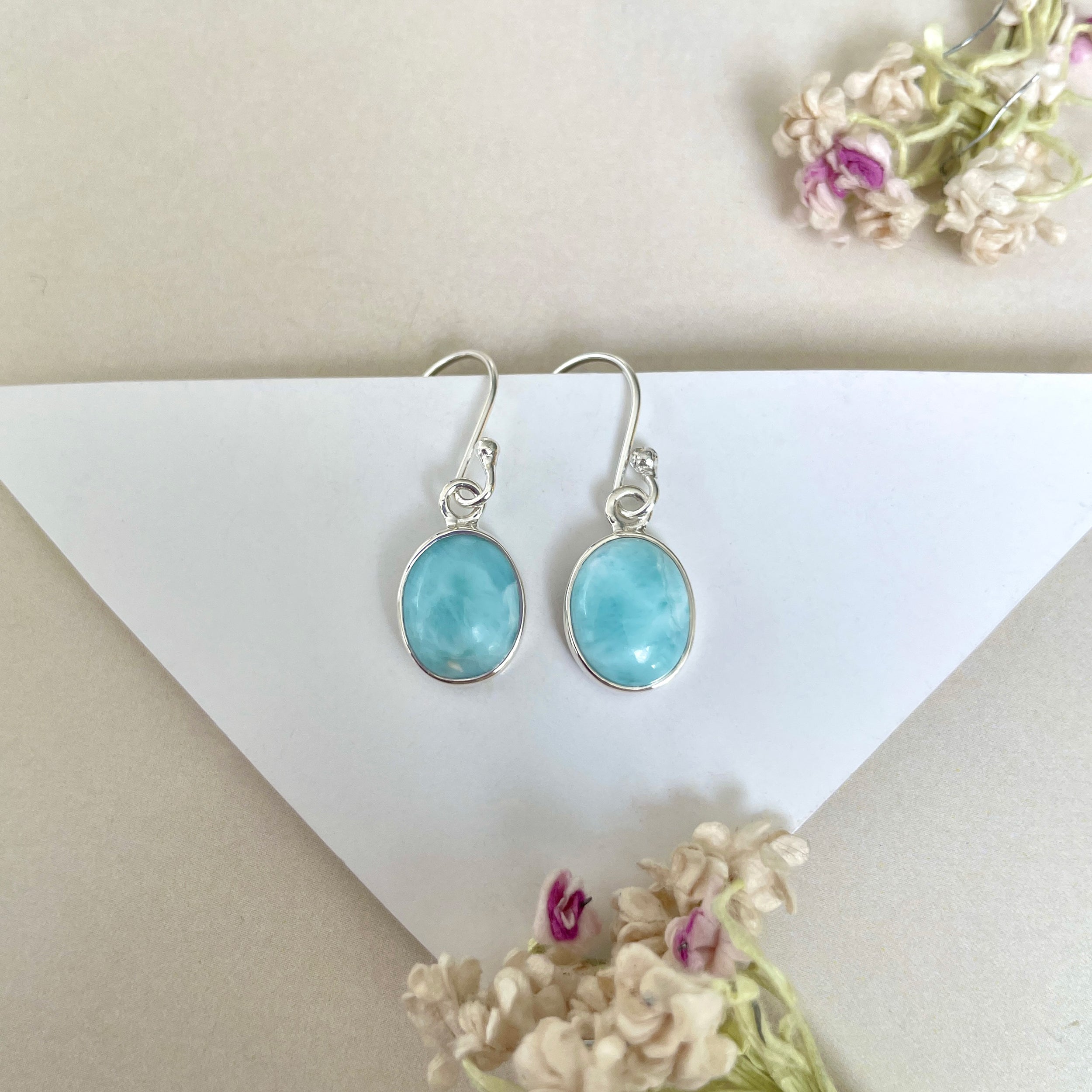 Larimar Earring-(LAR-E-1389.)