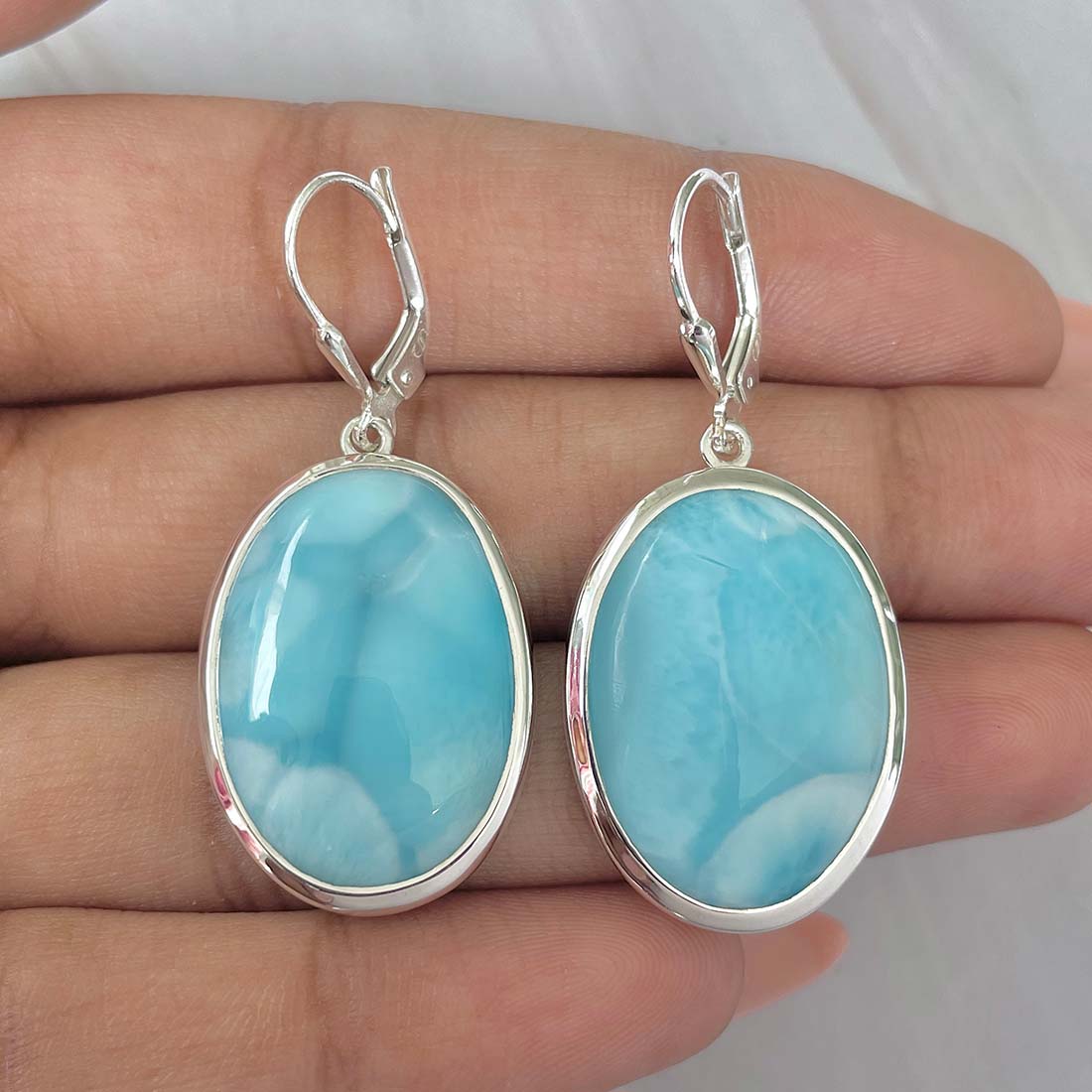 Larimar Earring-(LAR-E-139.)