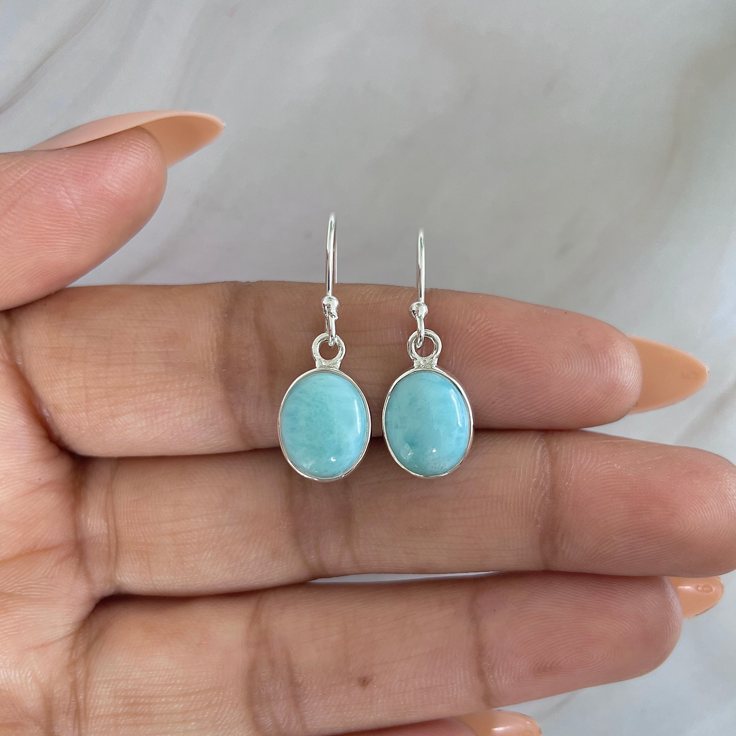 Larimar Earring-(LAR-E-1390.)