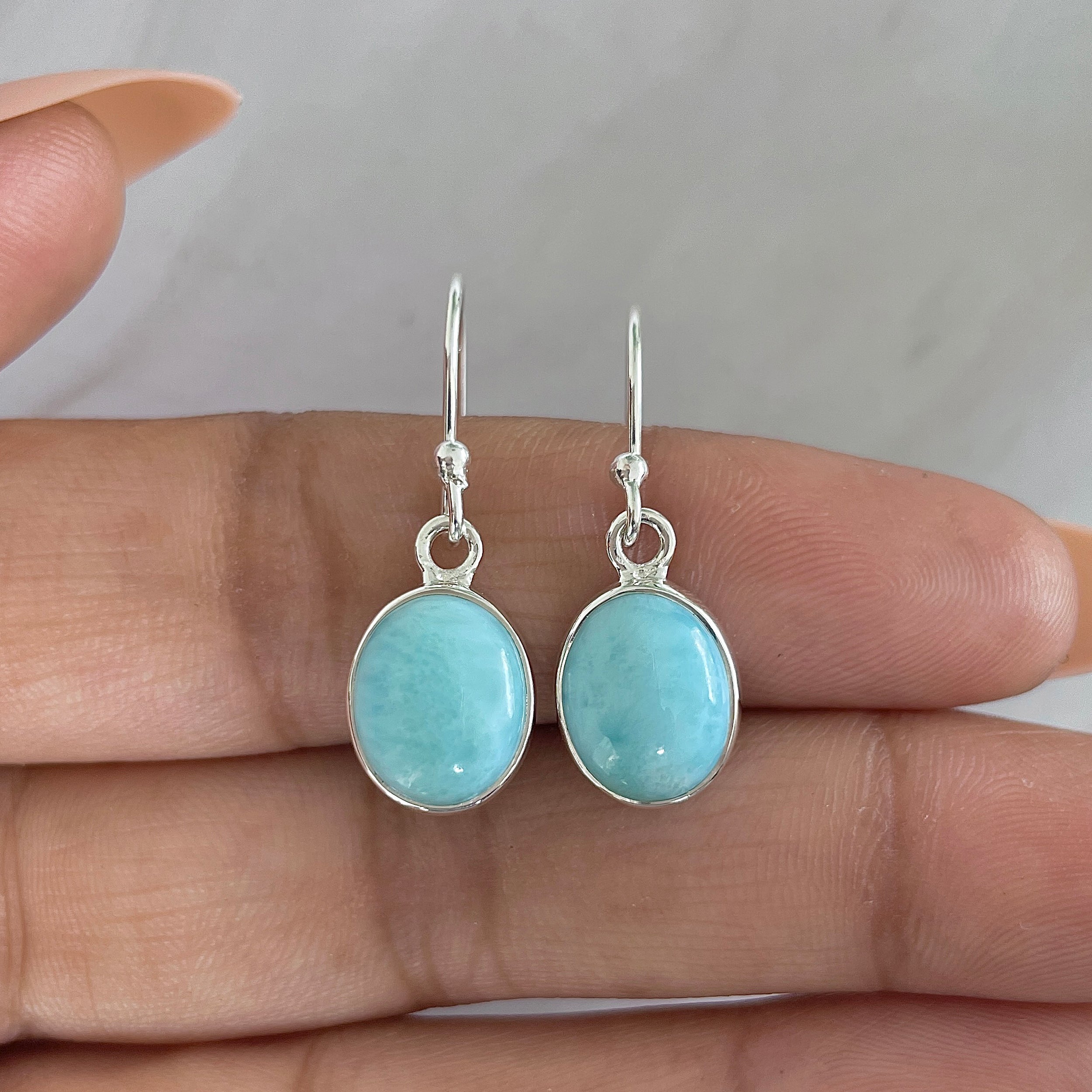 Larimar Earring-(LAR-E-1390.)