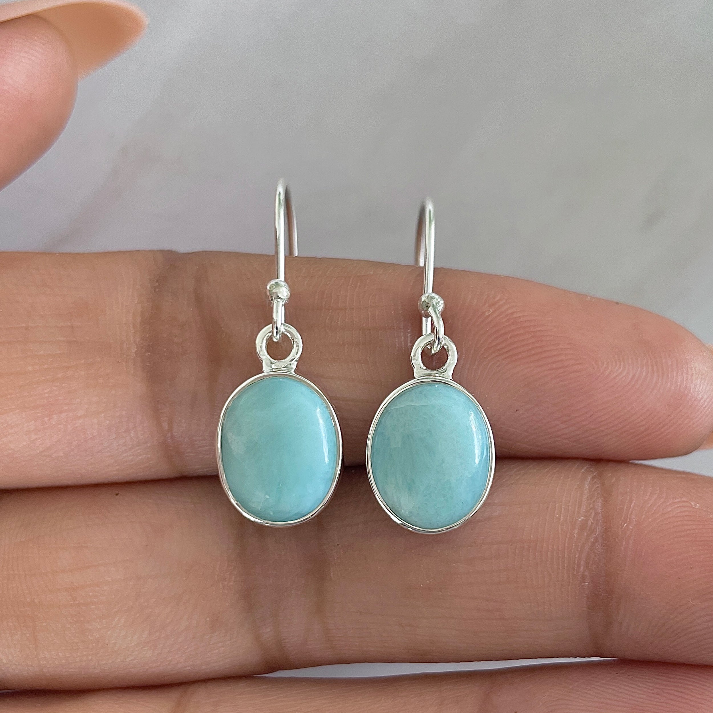 Larimar Earring-(LAR-E-1391.)