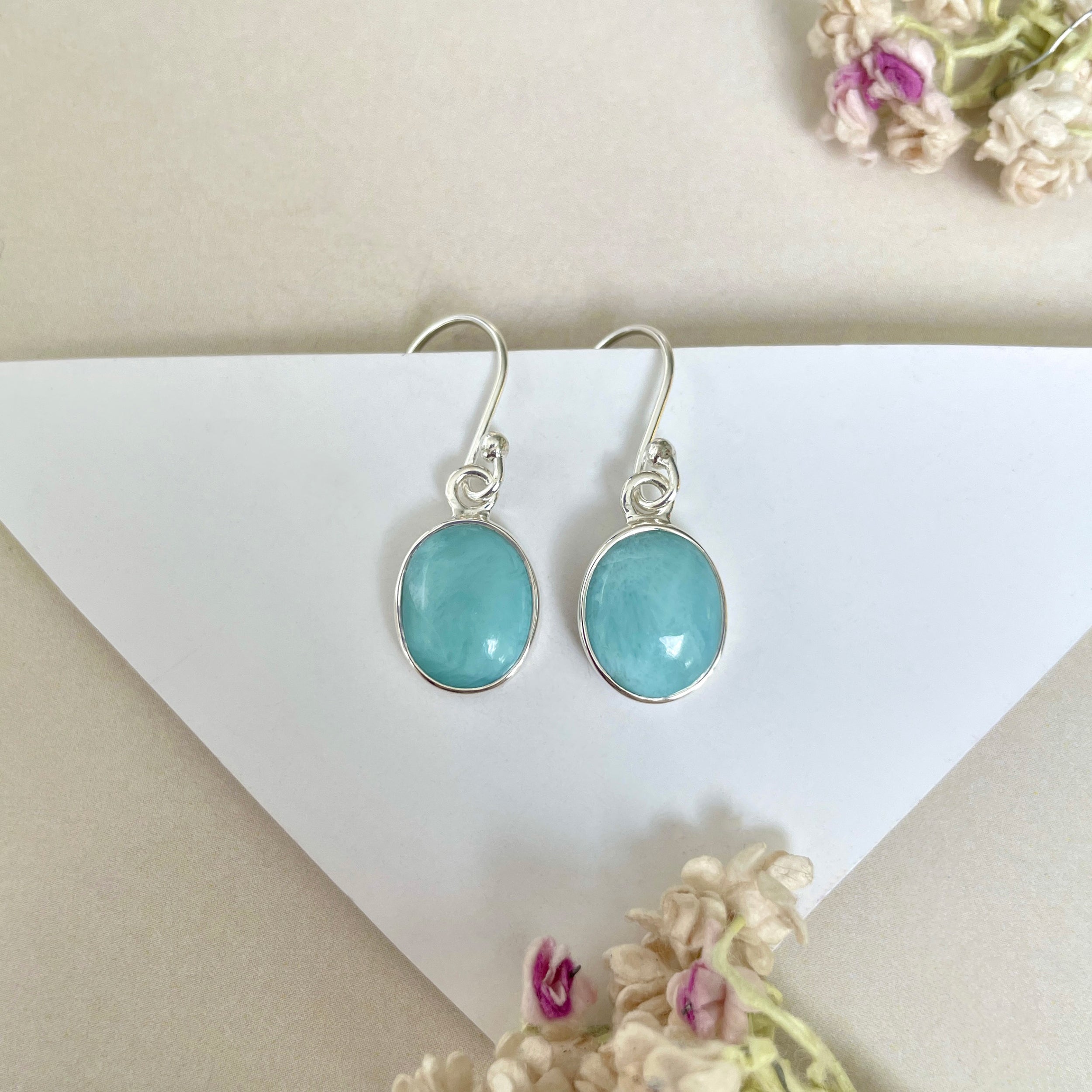 Larimar Earring-(LAR-E-1391.)