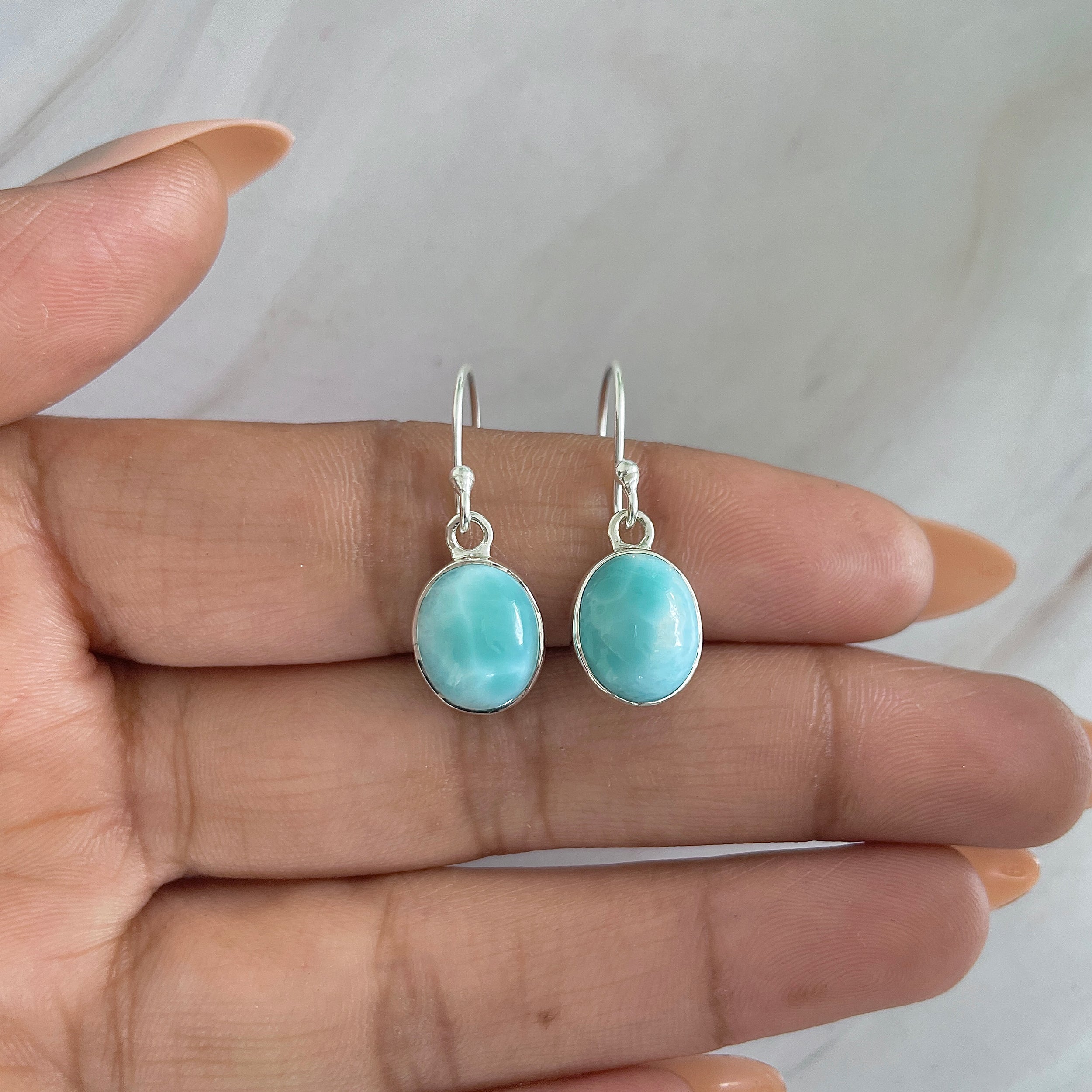 Larimar Earring-(LAR-E-1392.)