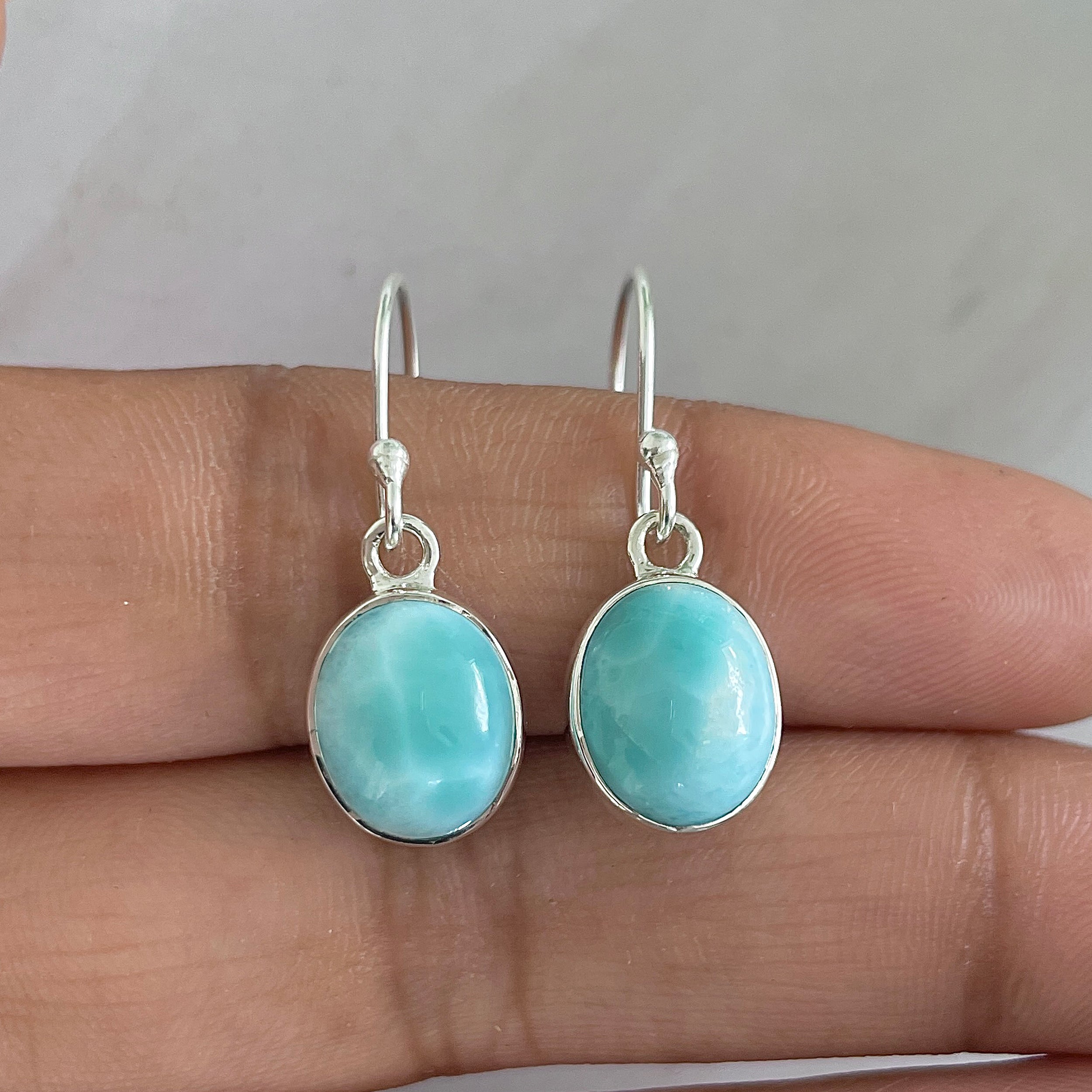 Larimar Earring-(LAR-E-1392.)