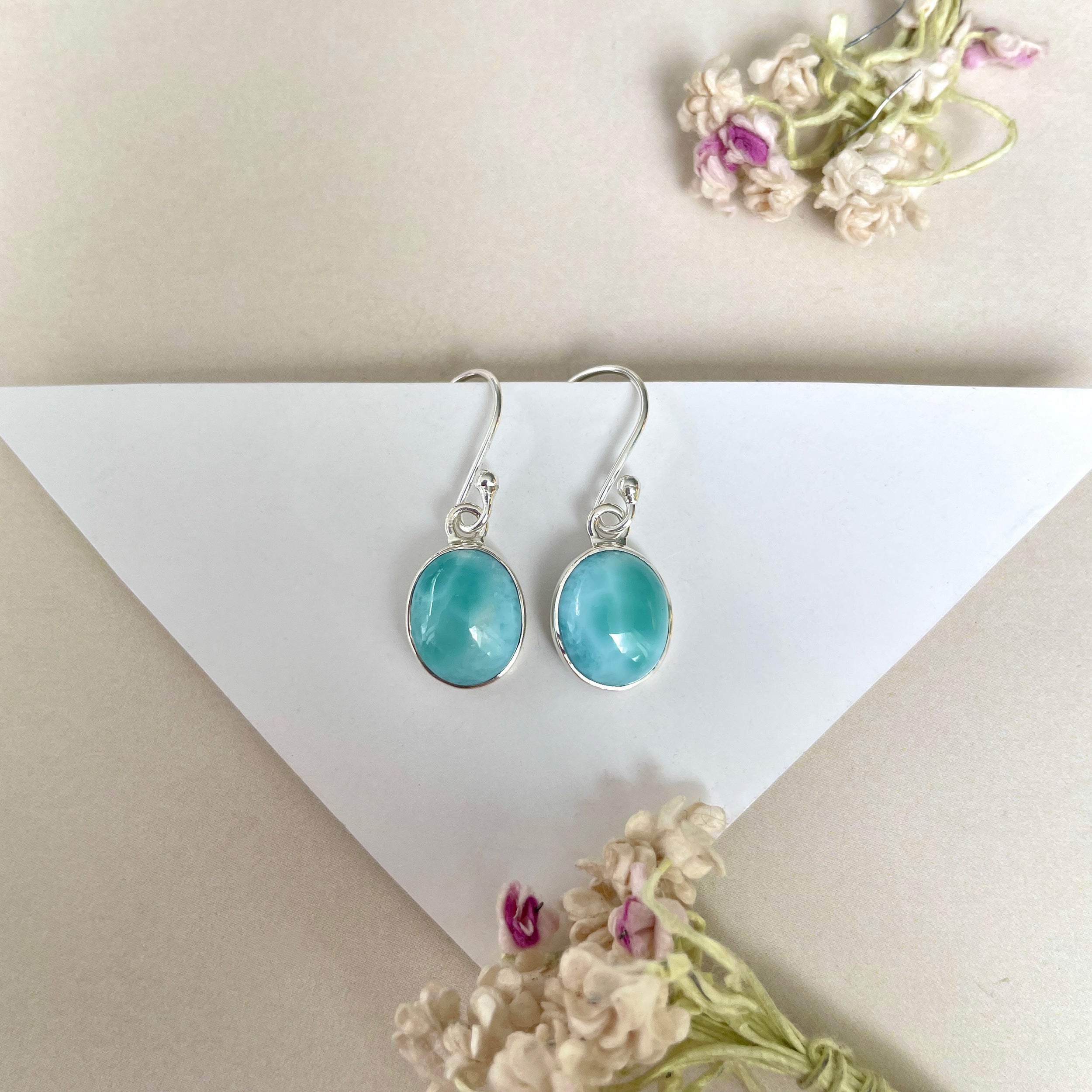 Larimar Earring-(LAR-E-1392.)