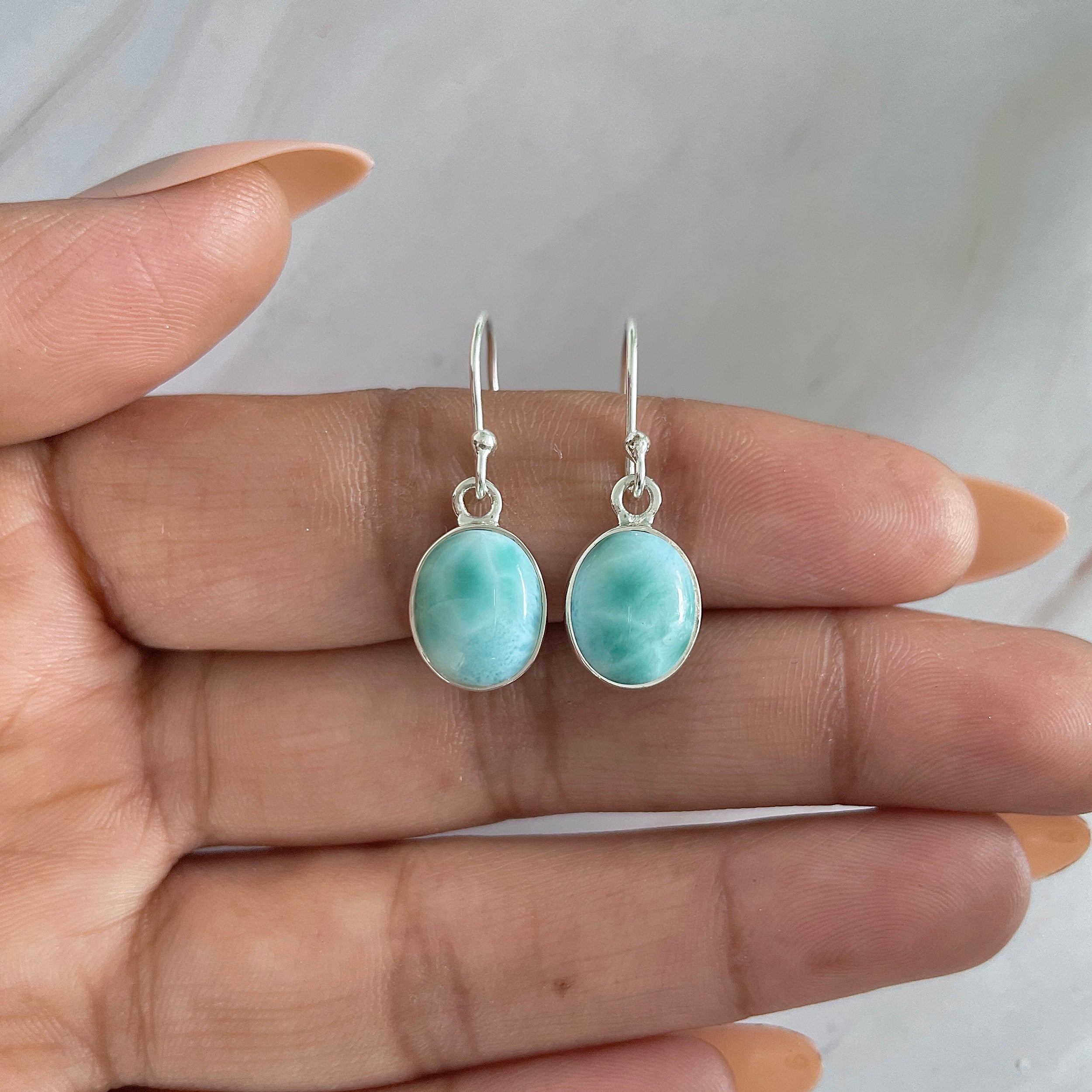 Larimar Earring-(LAR-E-1393.)