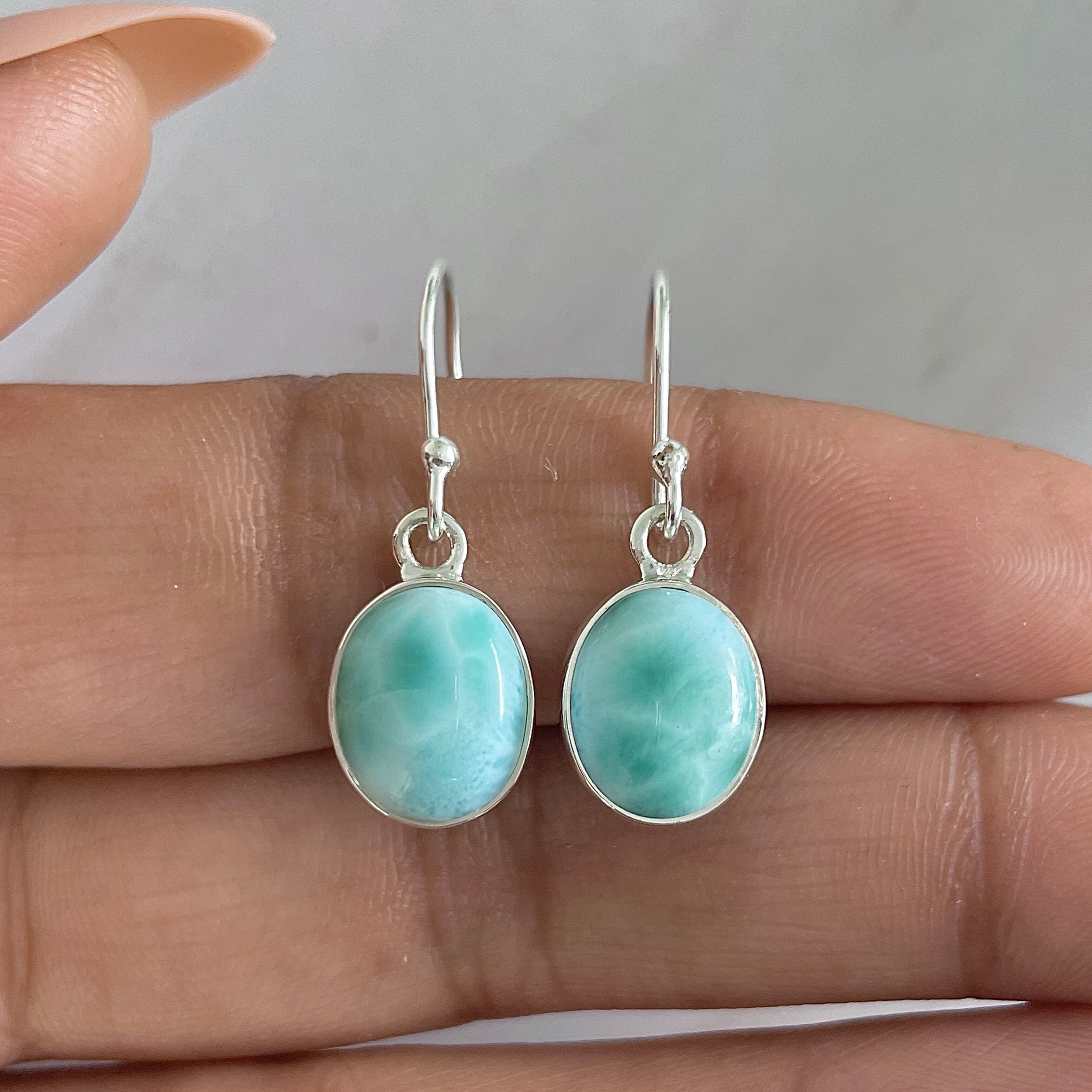 Larimar Earring-(LAR-E-1393.)