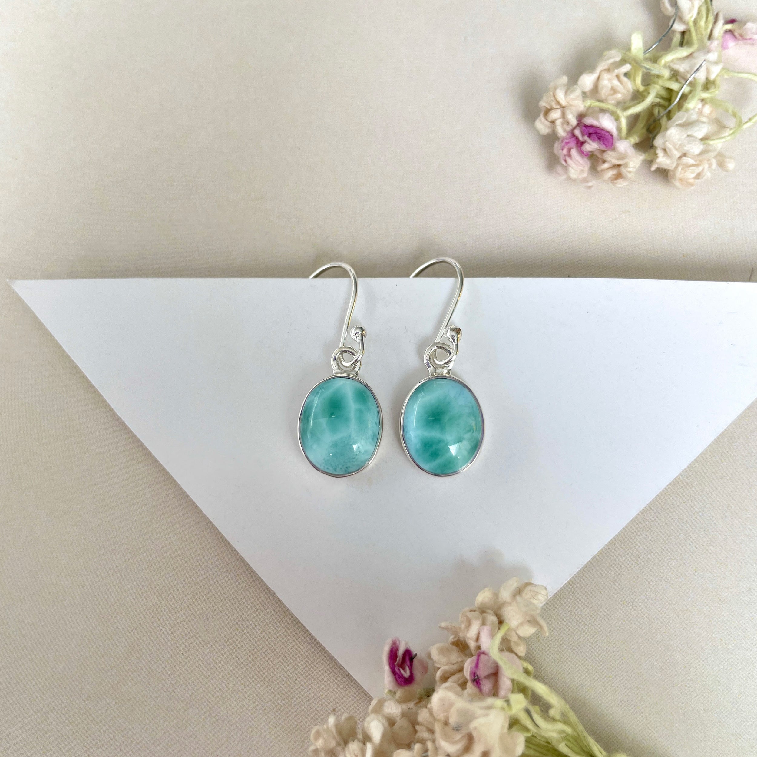 Larimar Earring-(LAR-E-1393.)