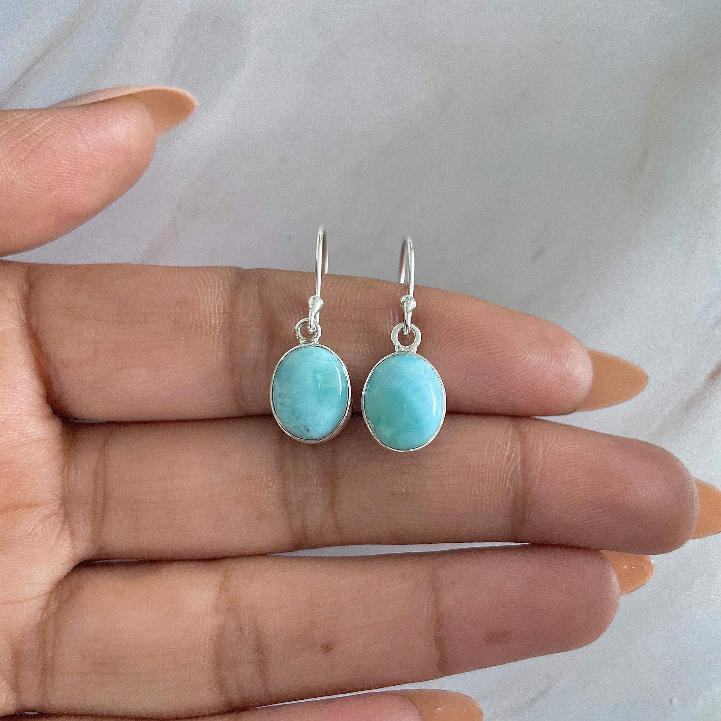 Larimar Earring-(LAR-E-1394.)