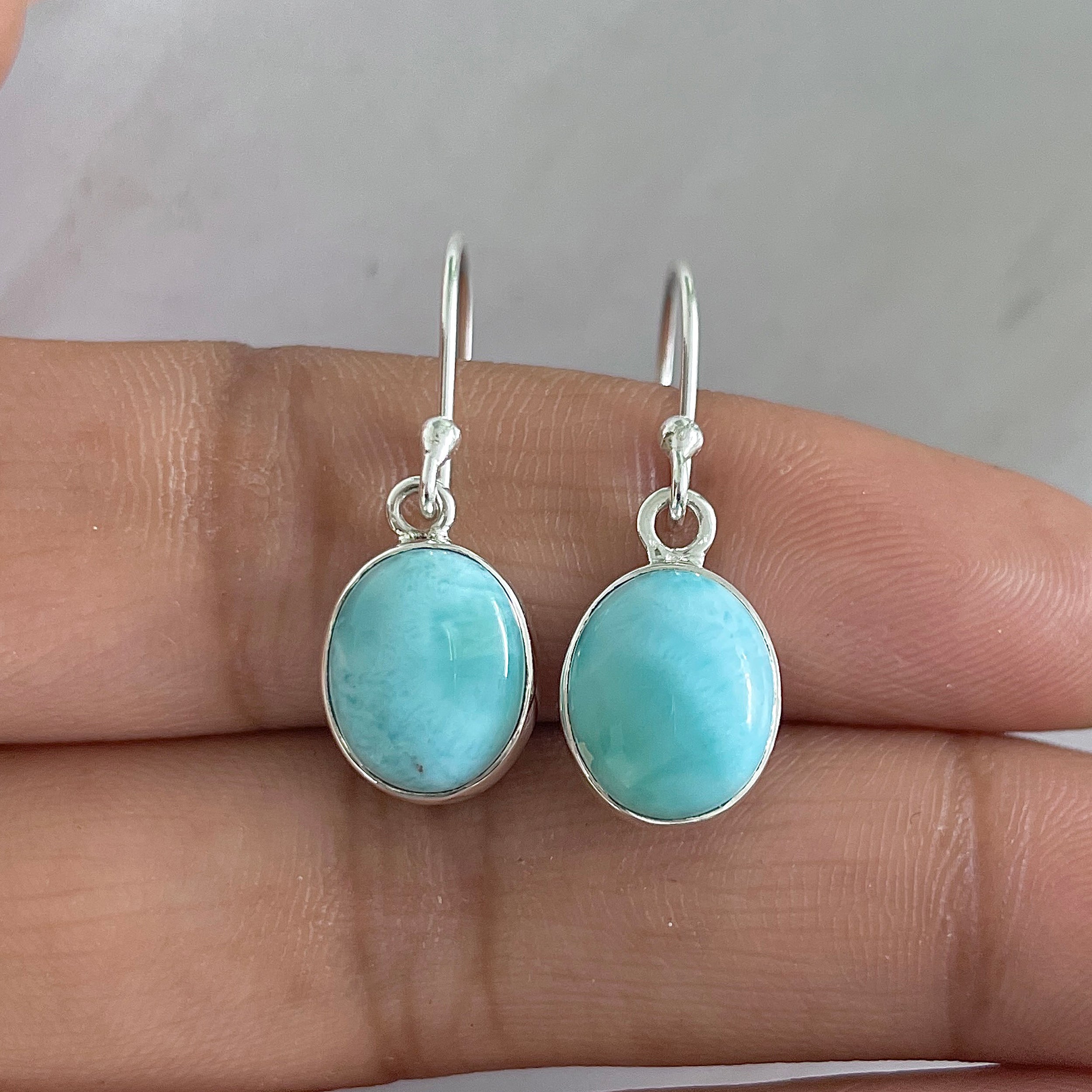 Larimar Earring-(LAR-E-1394.)