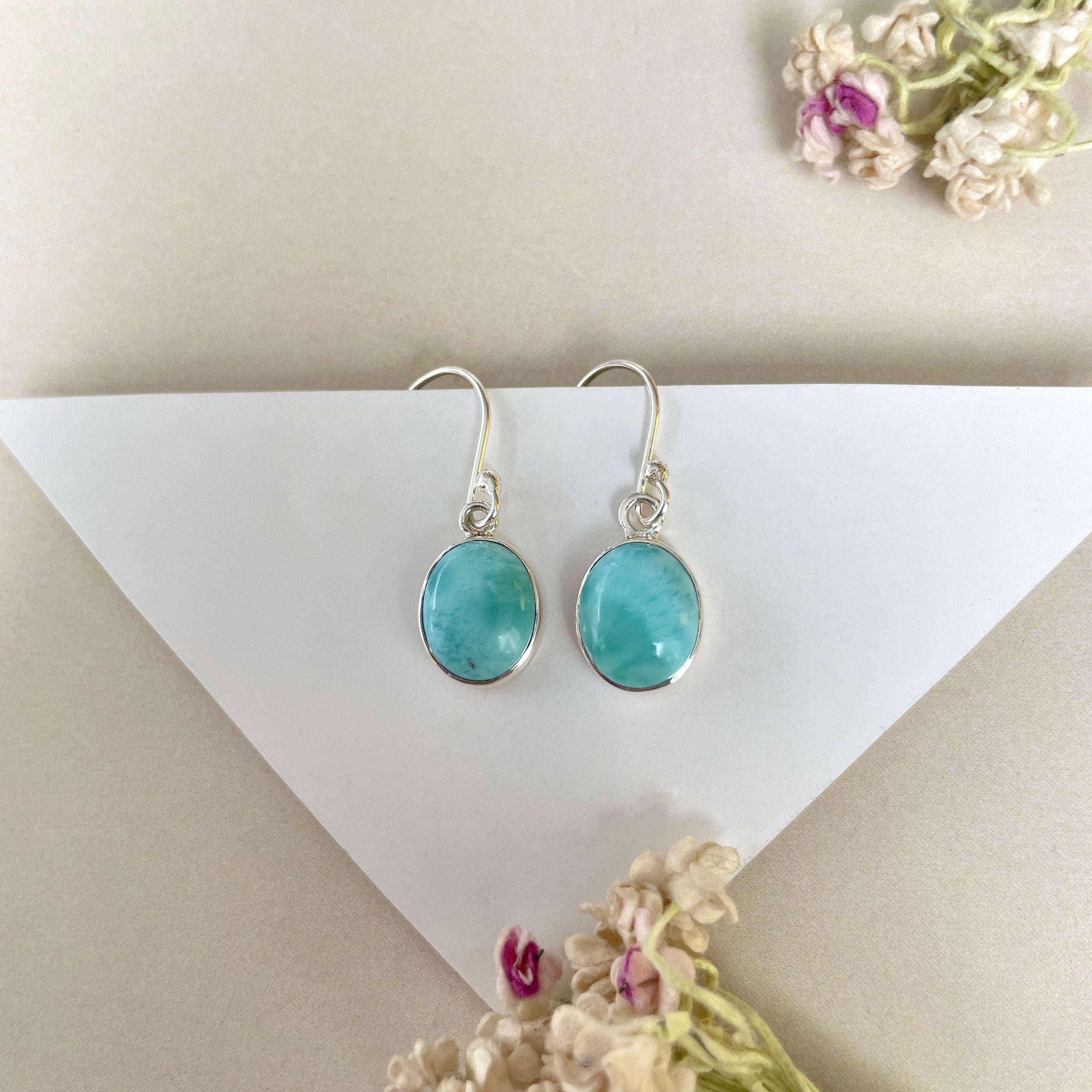 Larimar Earring-(LAR-E-1394.)