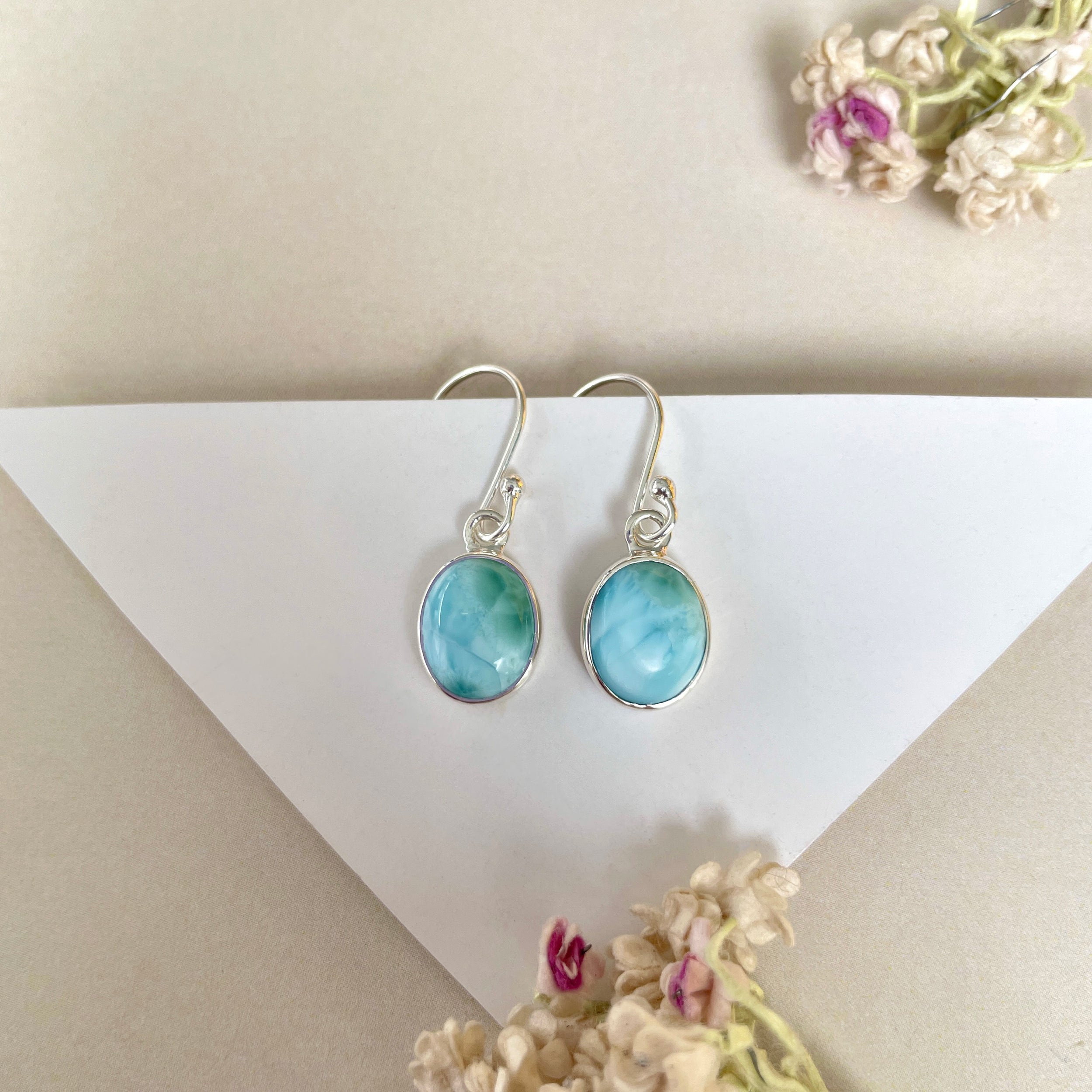 Larimar Earring-(LAR-E-1395.)