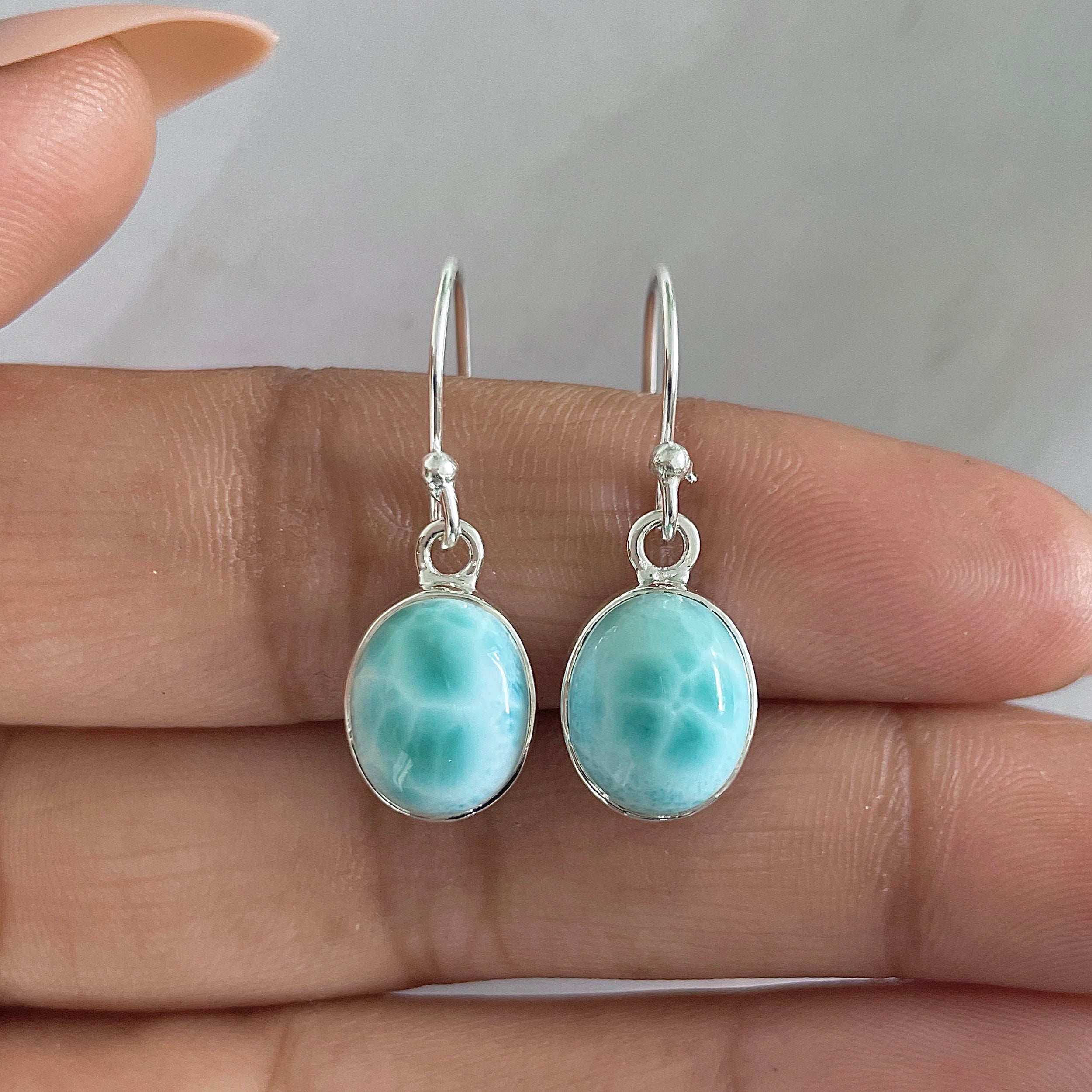 Larimar Earring-(LAR-E-1396.)