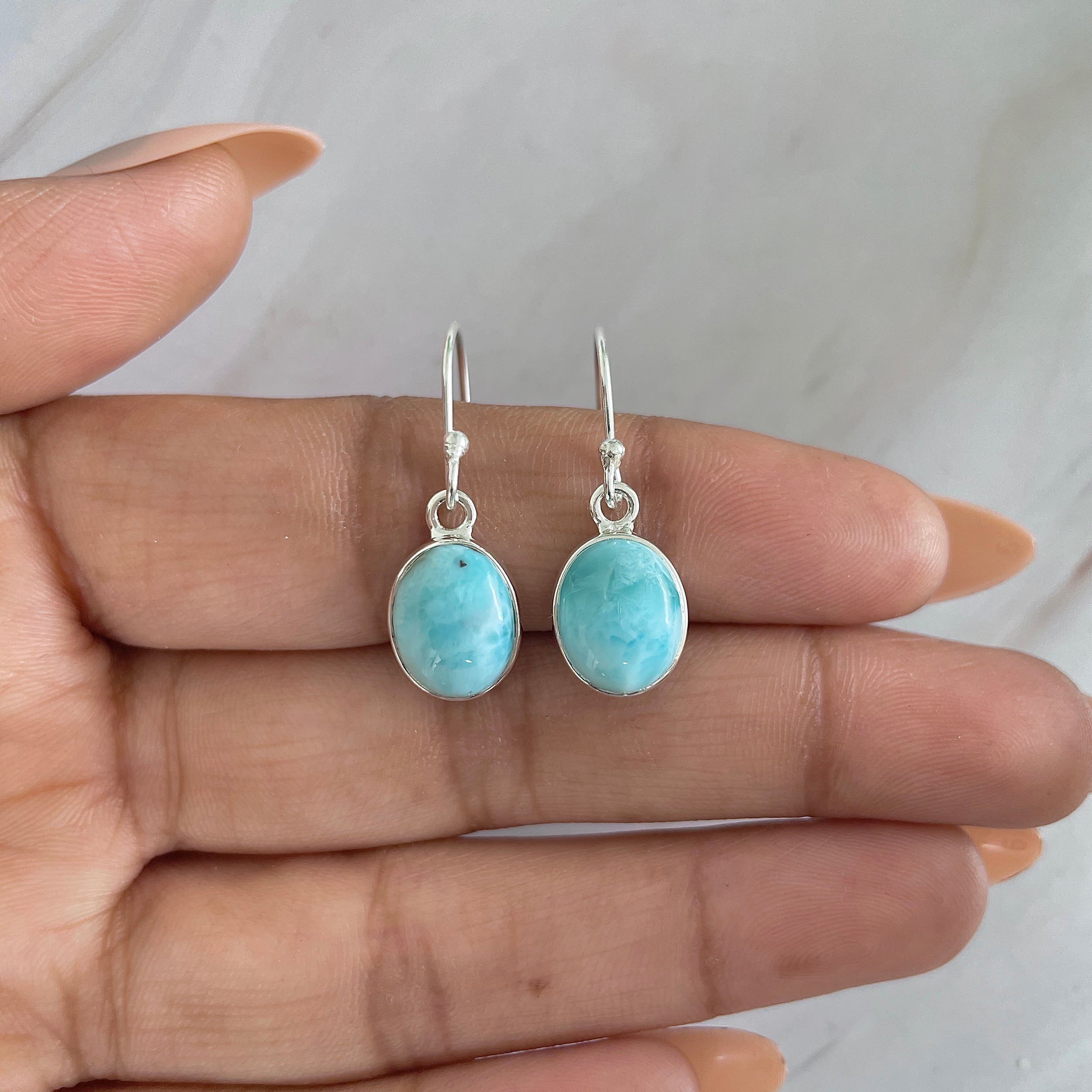 Larimar Earring-(LAR-E-1397.)