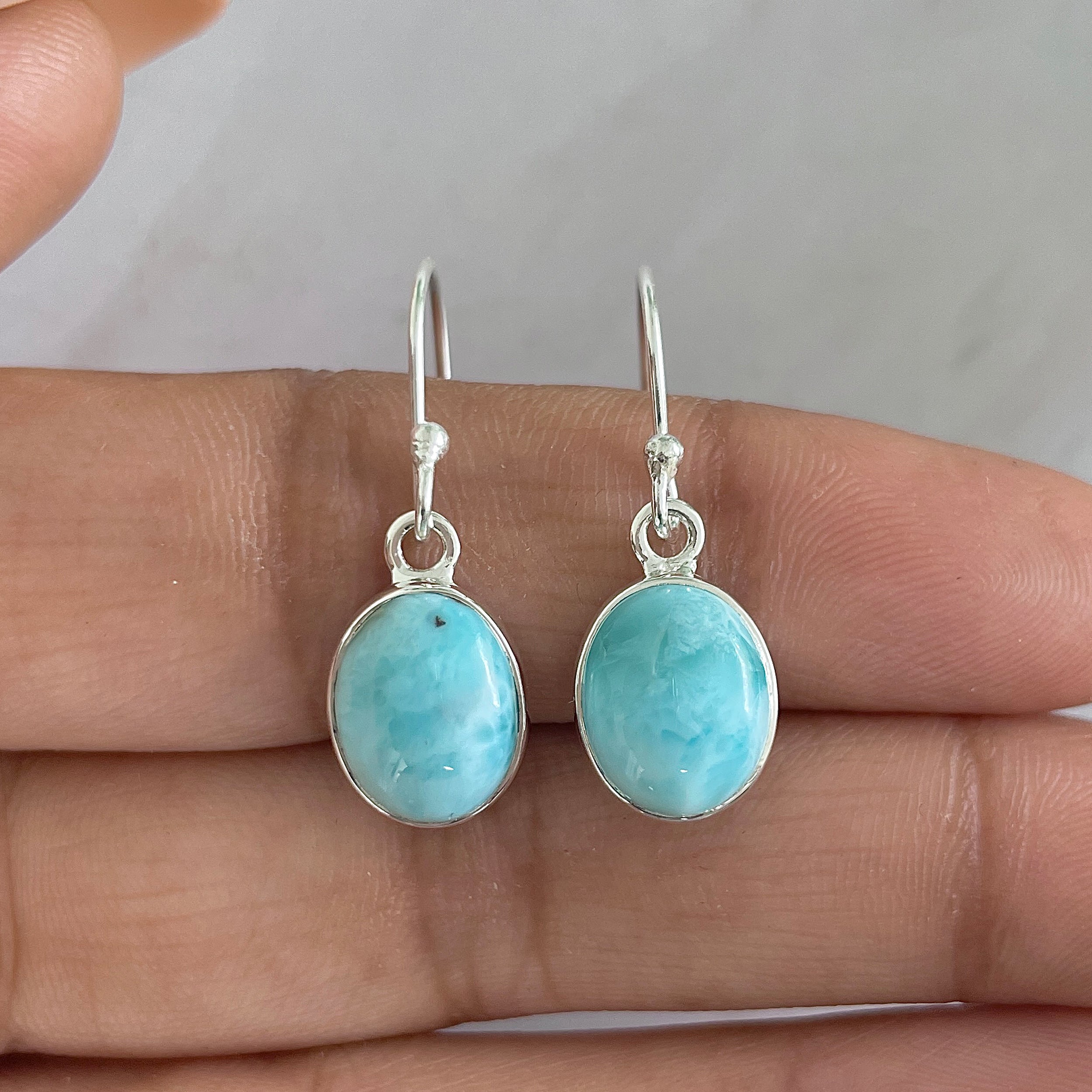 Larimar Earring-(LAR-E-1397.)