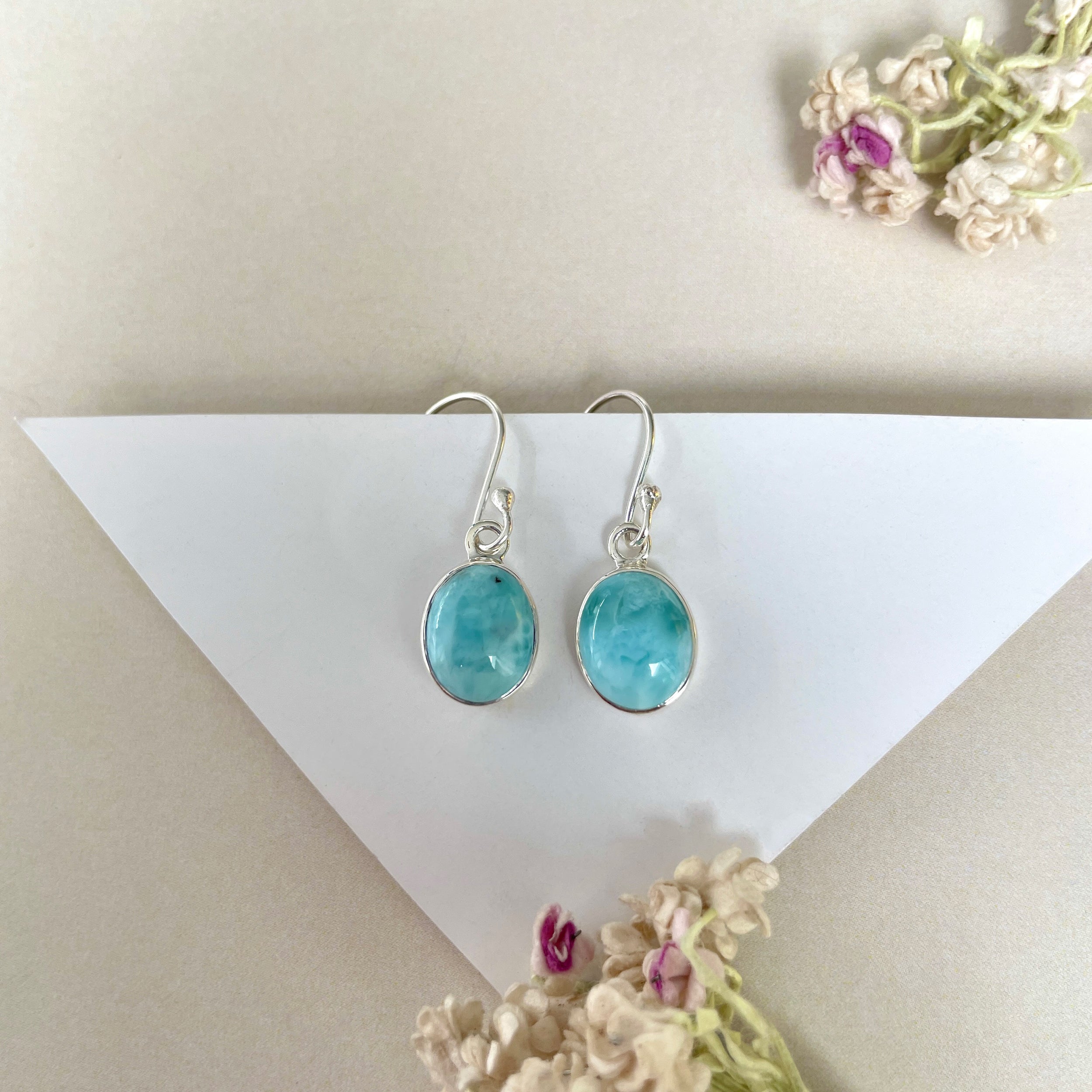 Larimar Earring-(LAR-E-1397.)