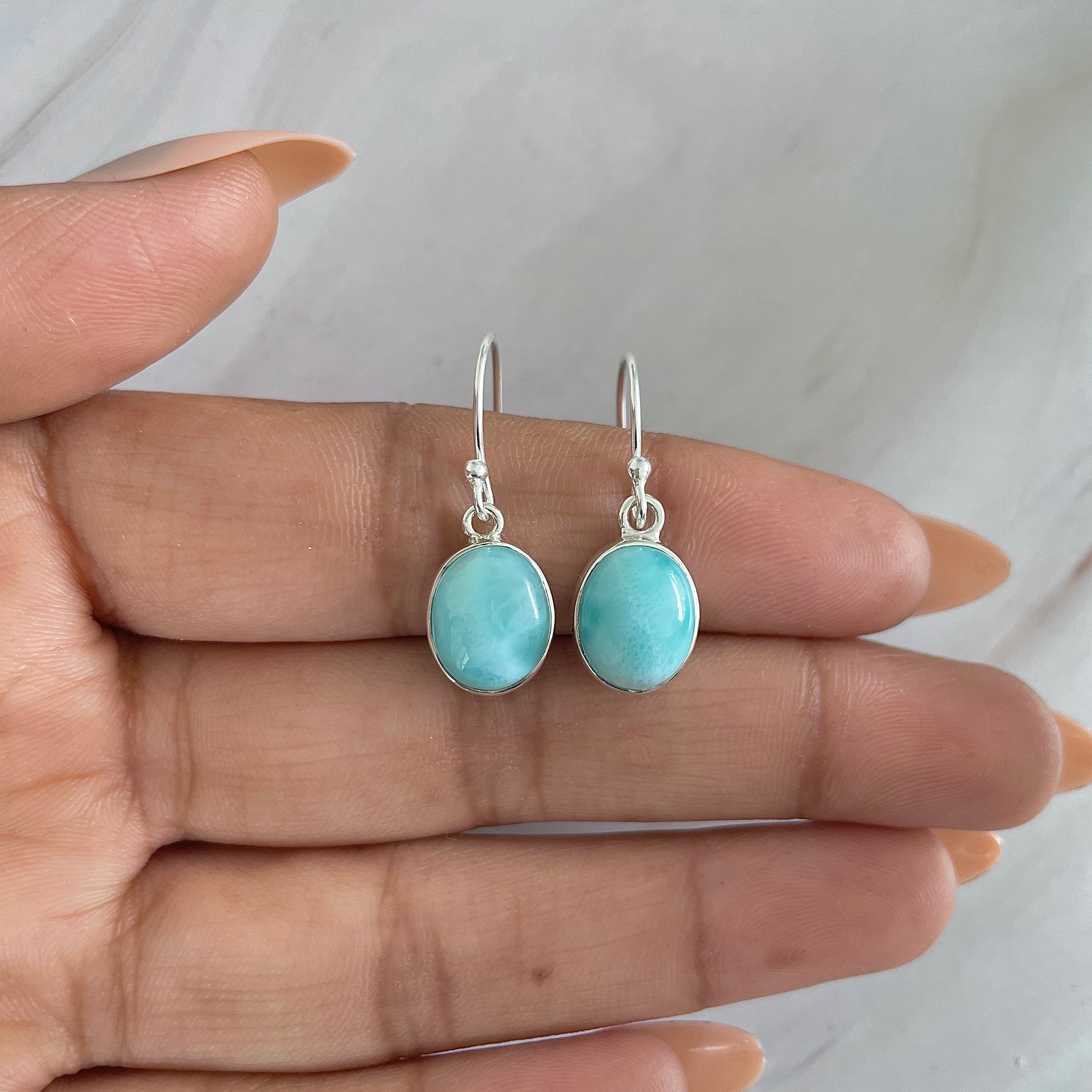 Larimar Earring-(LAR-E-1399.)