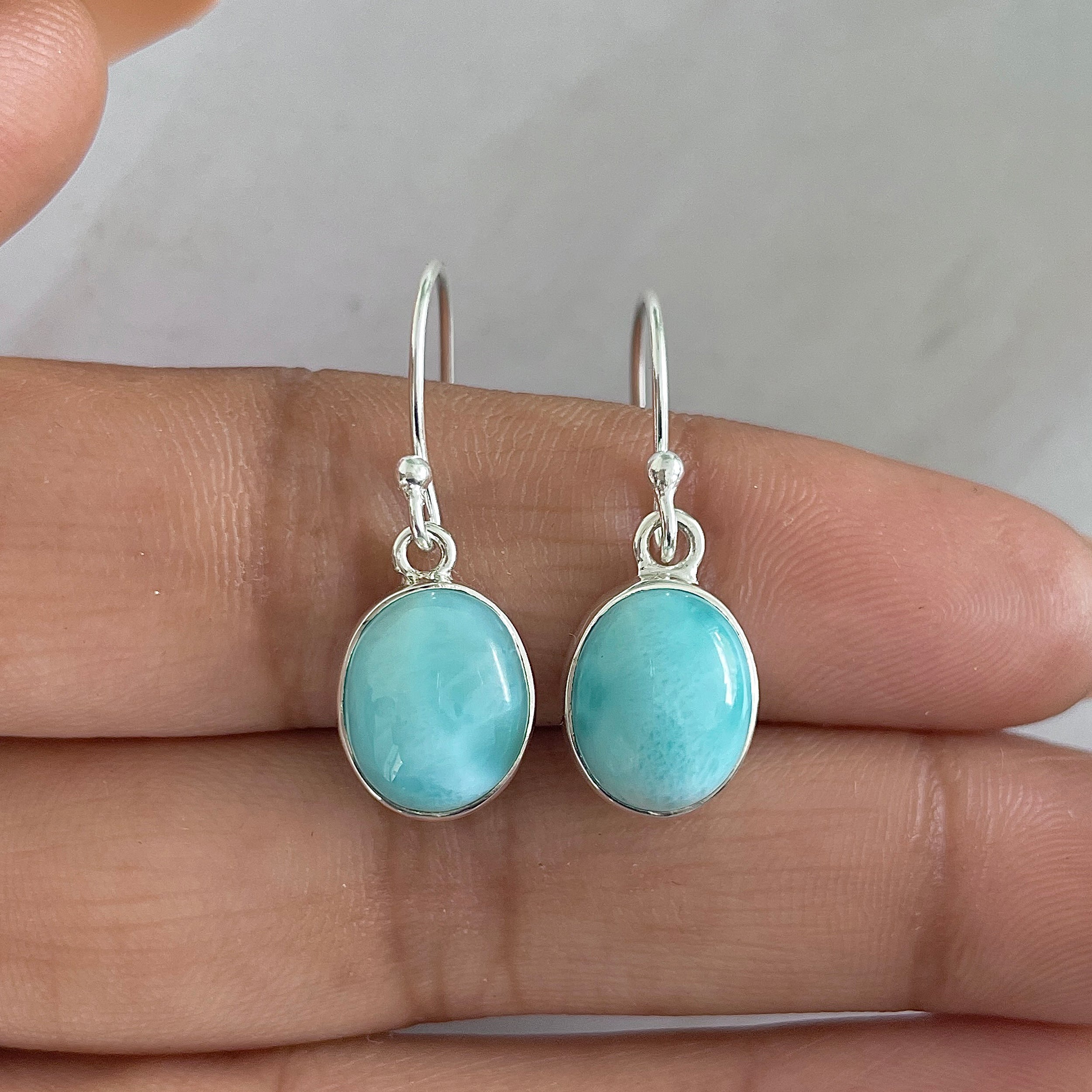 Larimar Earring-(LAR-E-1399.)