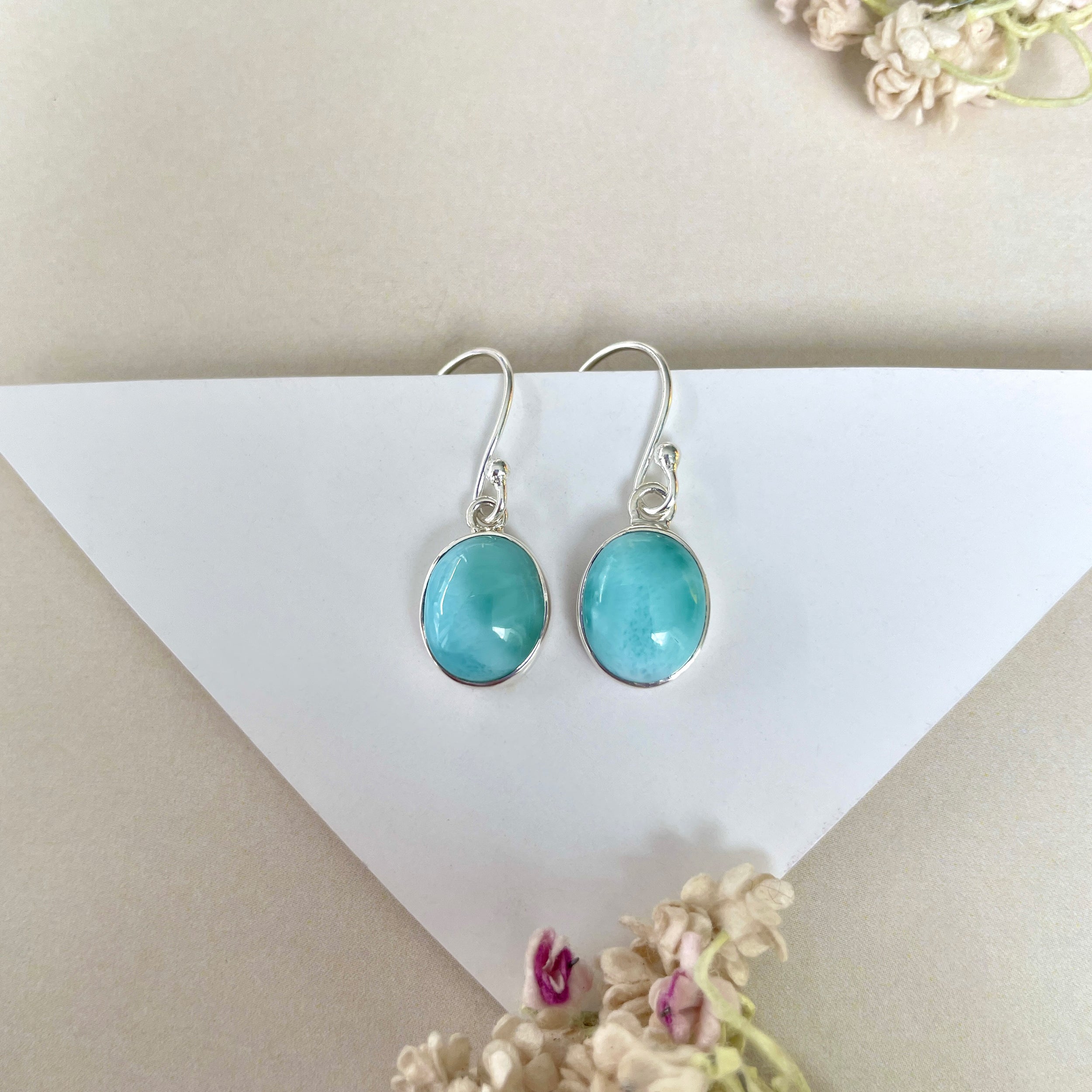 Larimar Earring-(LAR-E-1399.)