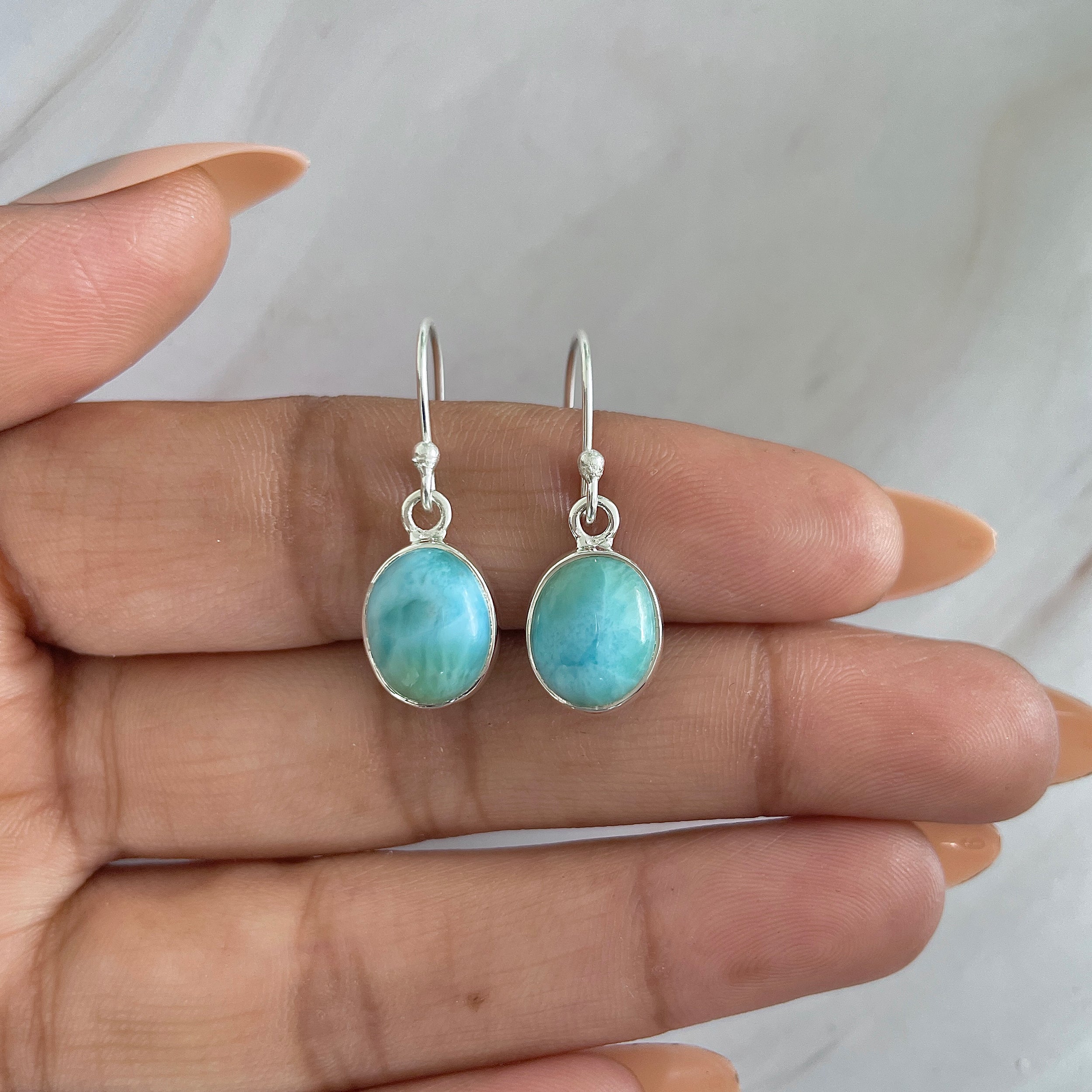 Larimar Earring-(LAR-E-1401.)