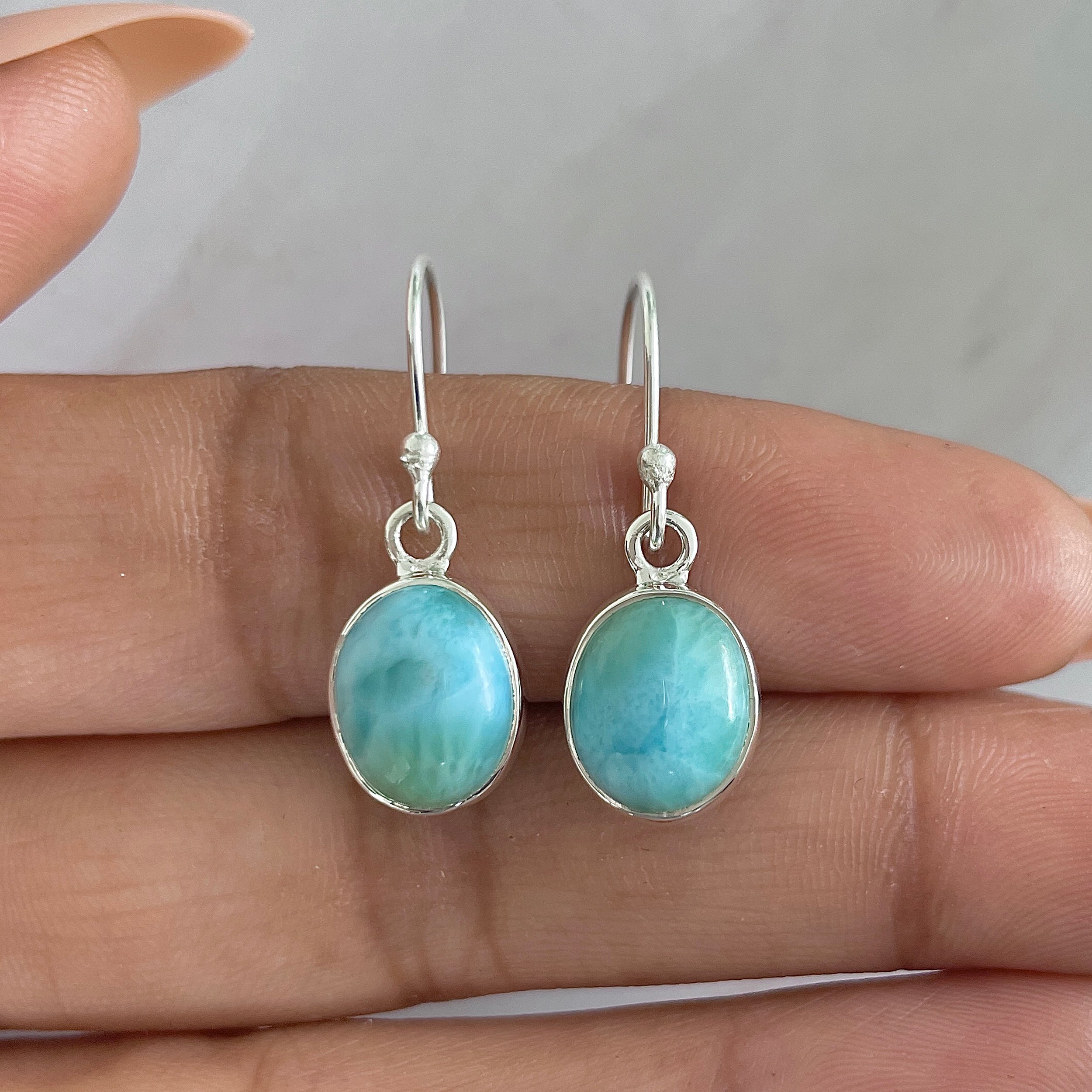 Larimar Earring-(LAR-E-1401.)