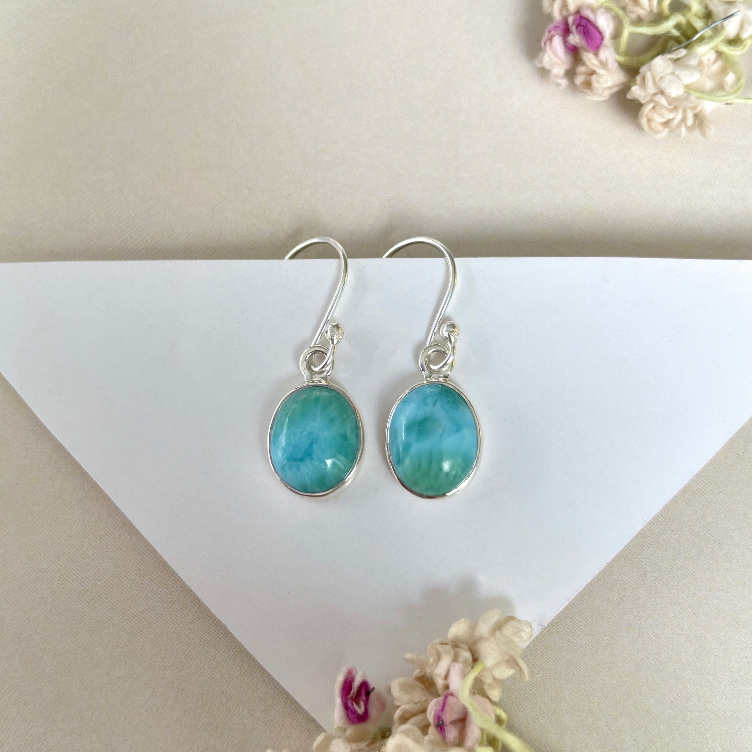 Larimar Earring-(LAR-E-1401.)