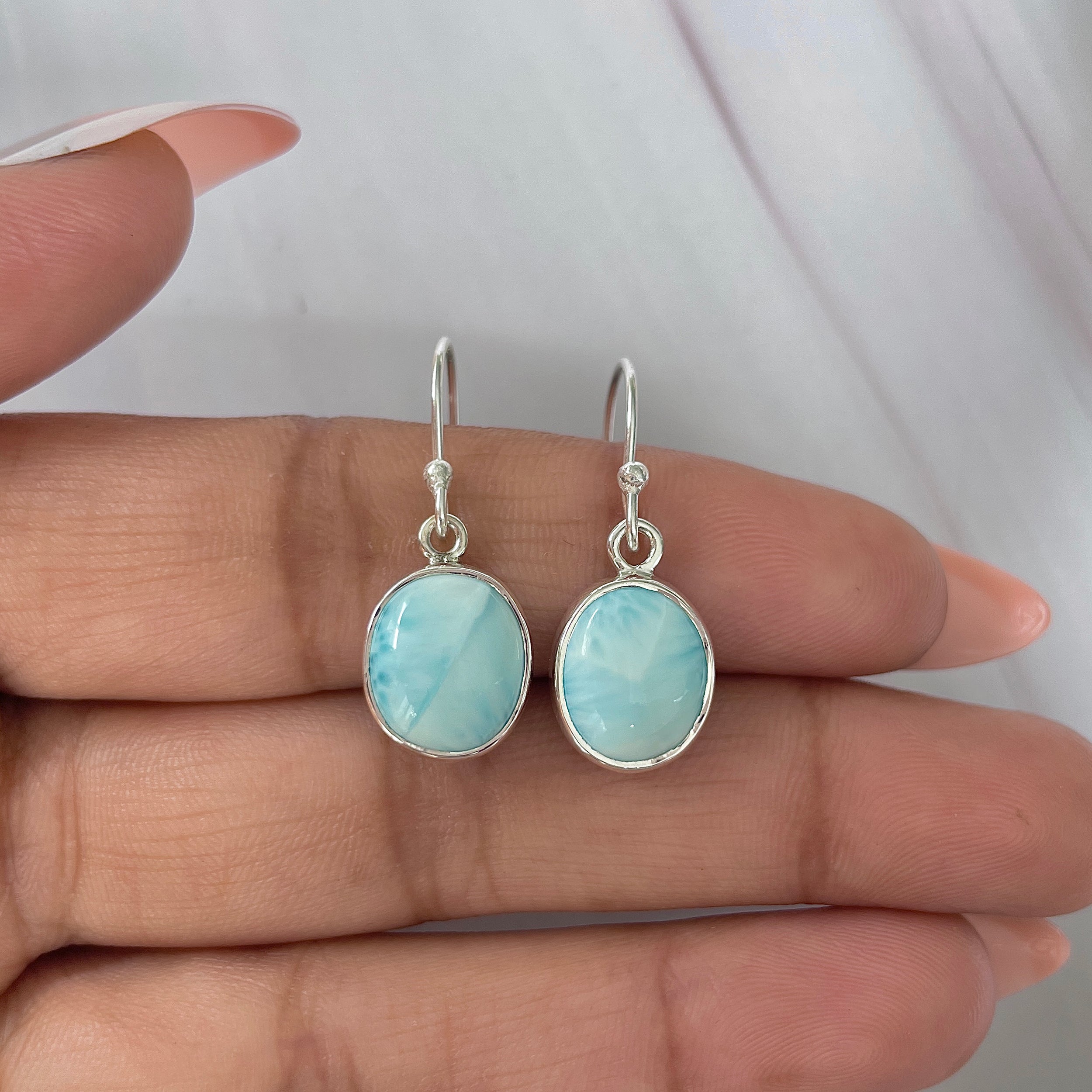 Larimar Earring-(LAR-E-1402.)