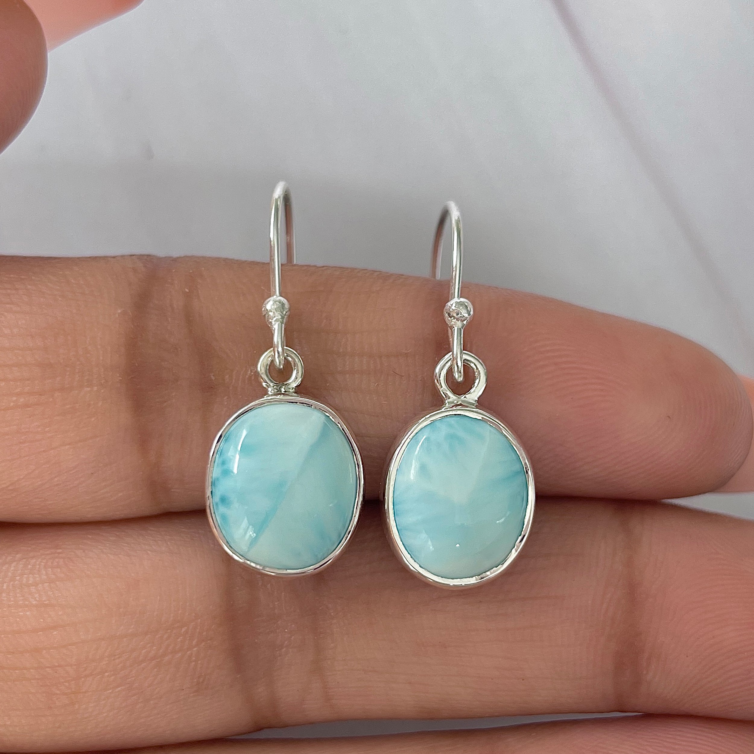 Larimar Earring-(LAR-E-1402.)