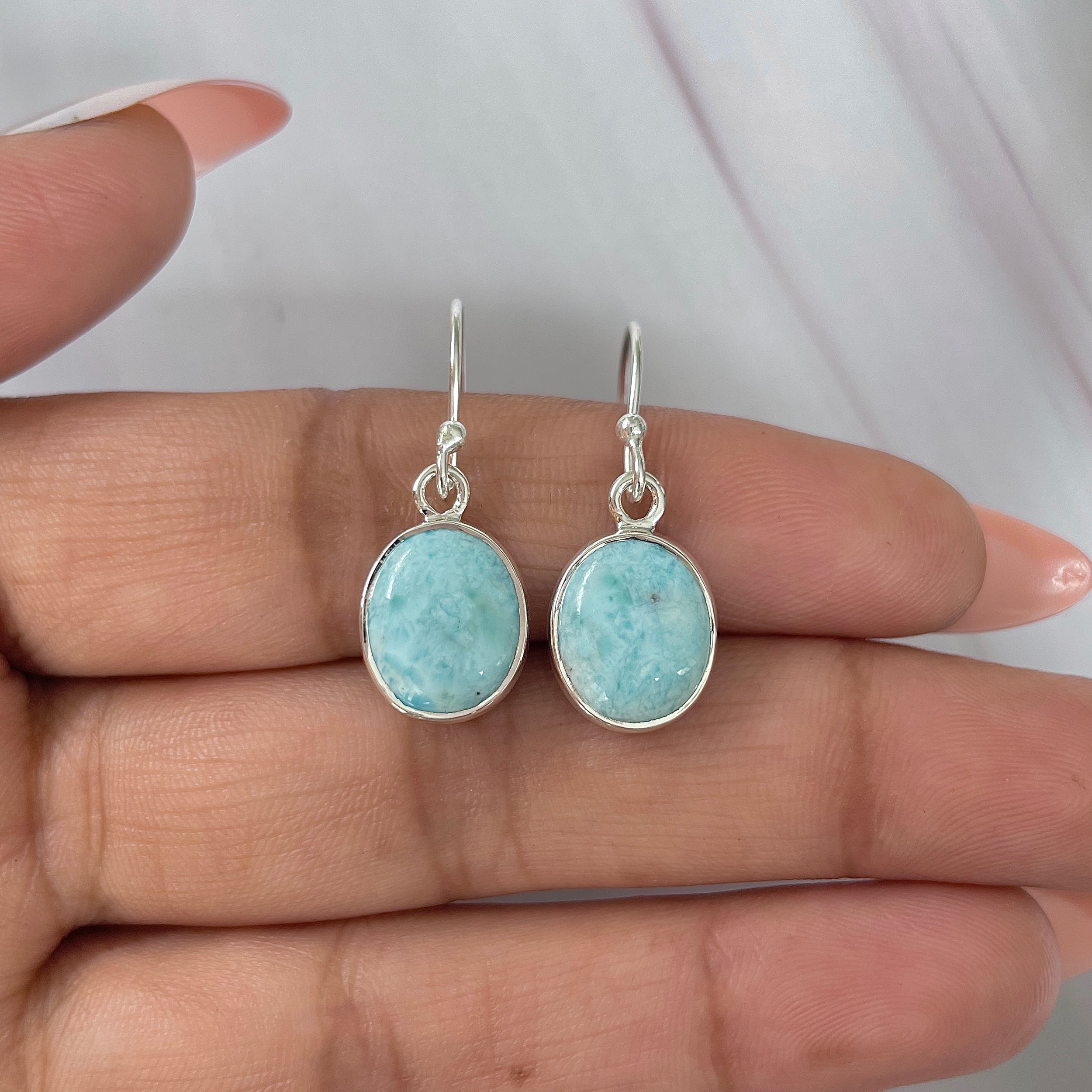 Larimar Earring-(LAR-E-1403.)