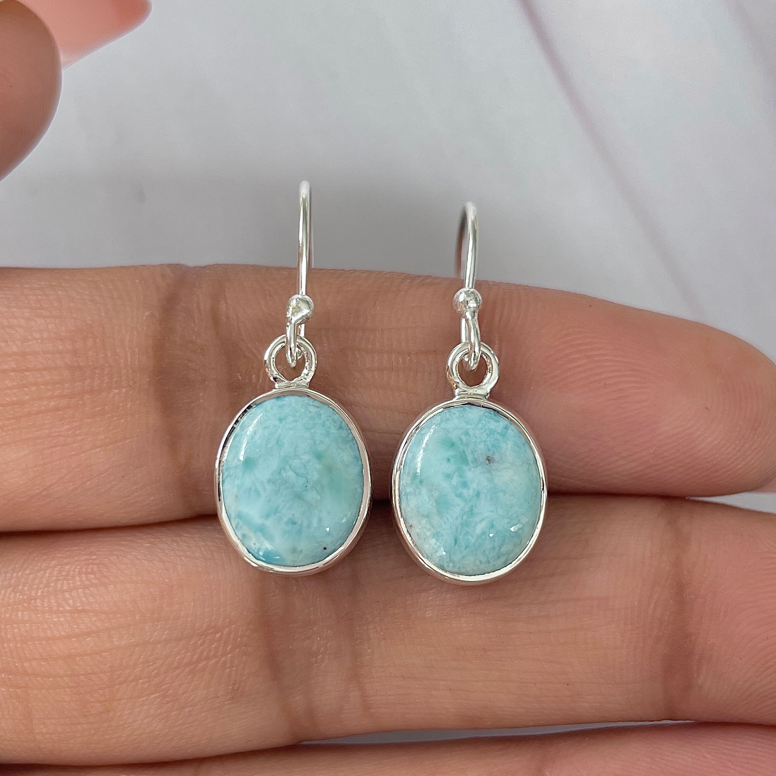 Larimar Earring-(LAR-E-1403.)