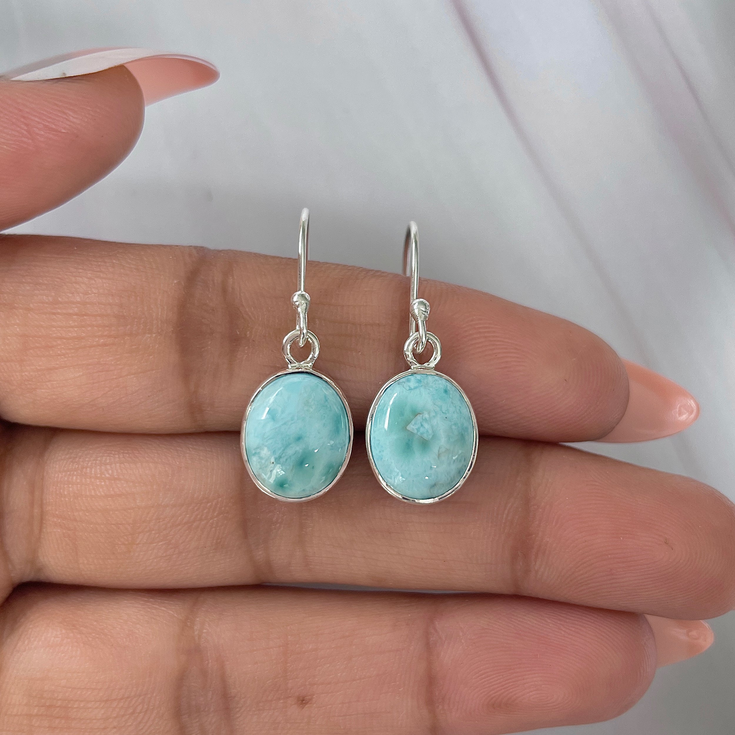 Larimar Earring-(LAR-E-1404.)