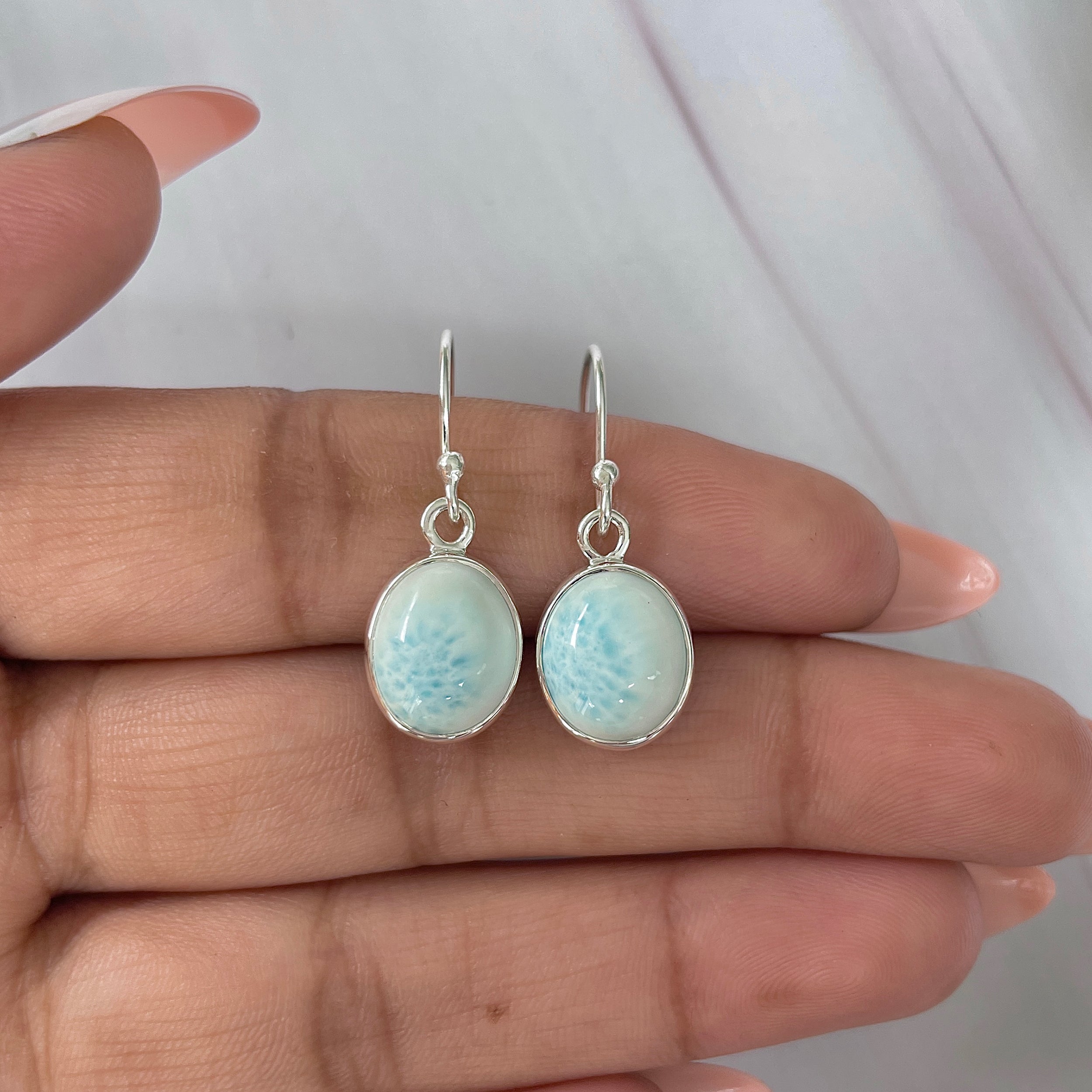 Larimar Earring-(LAR-E-1407.)