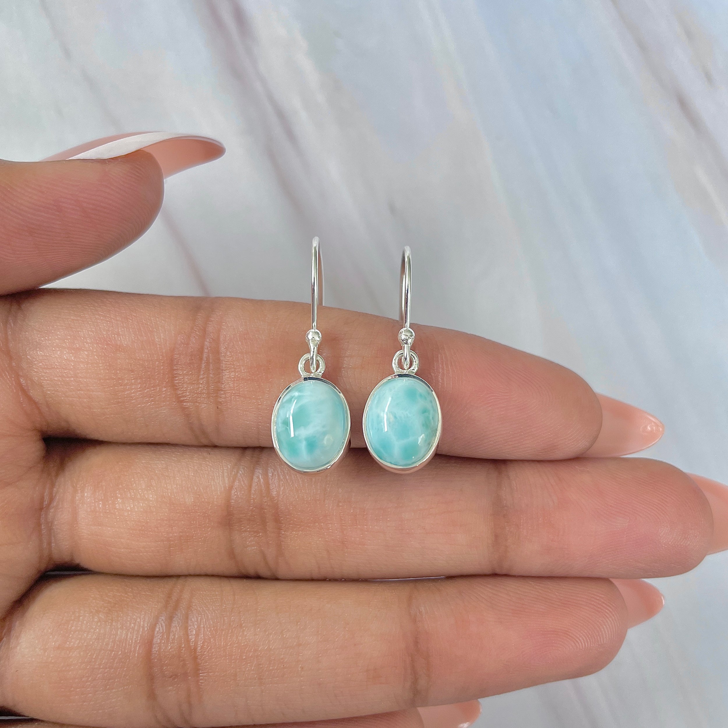 Larimar Earring-(LAR-E-1408.)